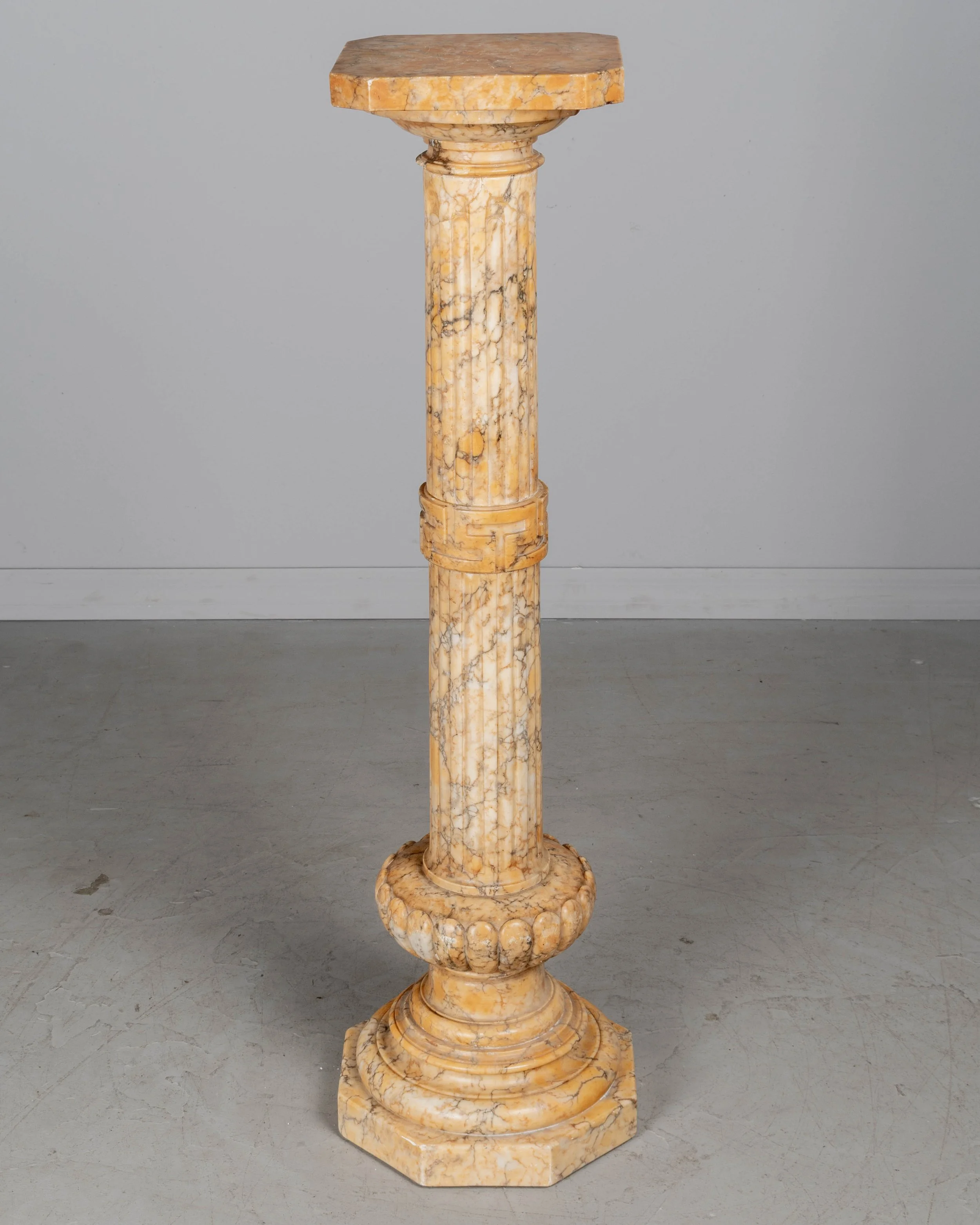 An early 20th century Italian Neoclassical style column pedestal,