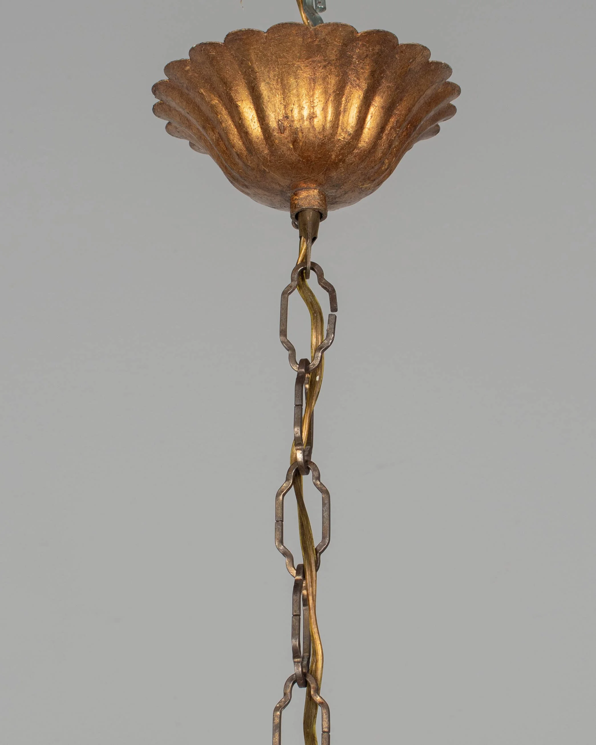 Italian Gilt Tôle Chandelier Six Lights