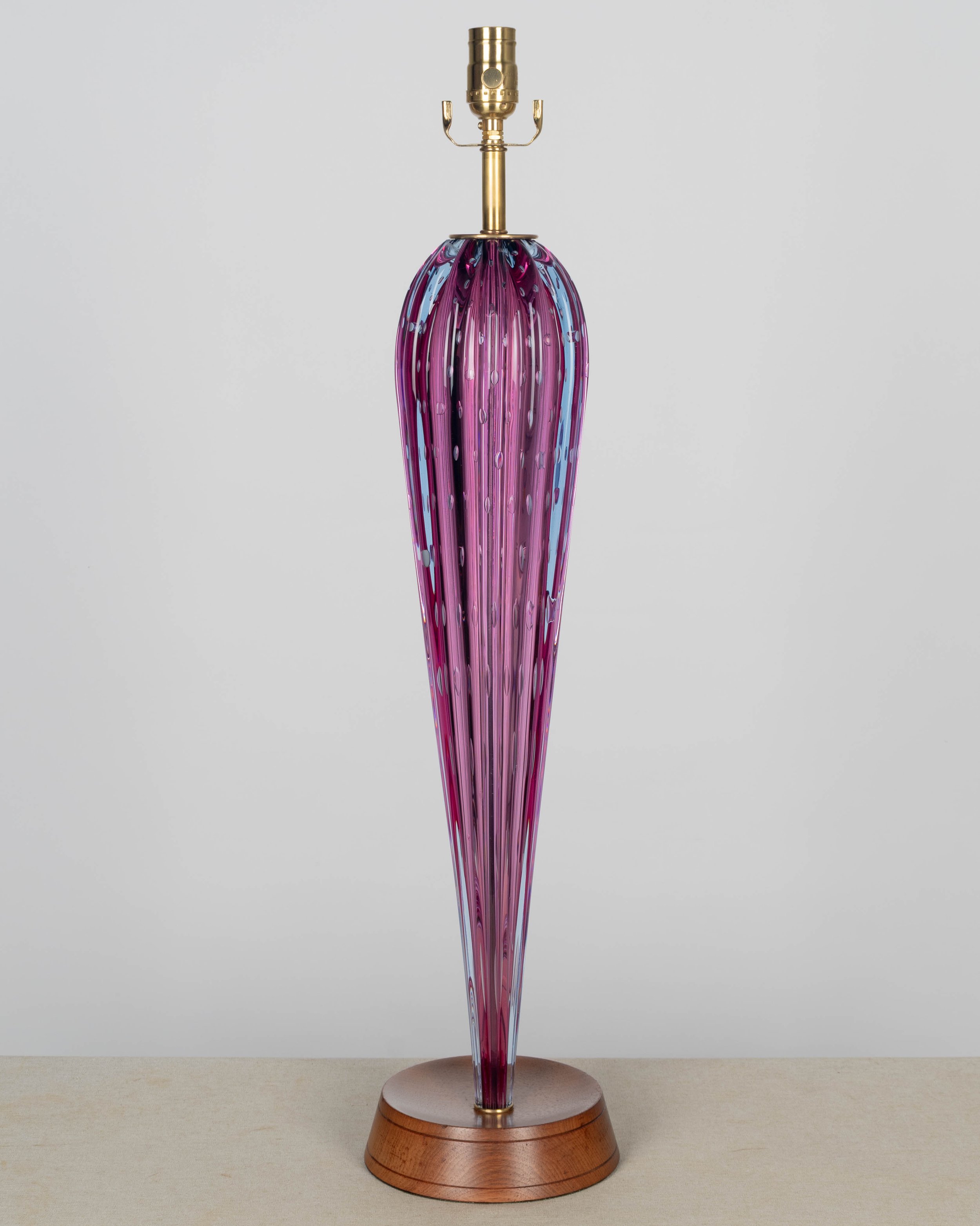 Murano Glass Tall Mid Century Modern Lamp