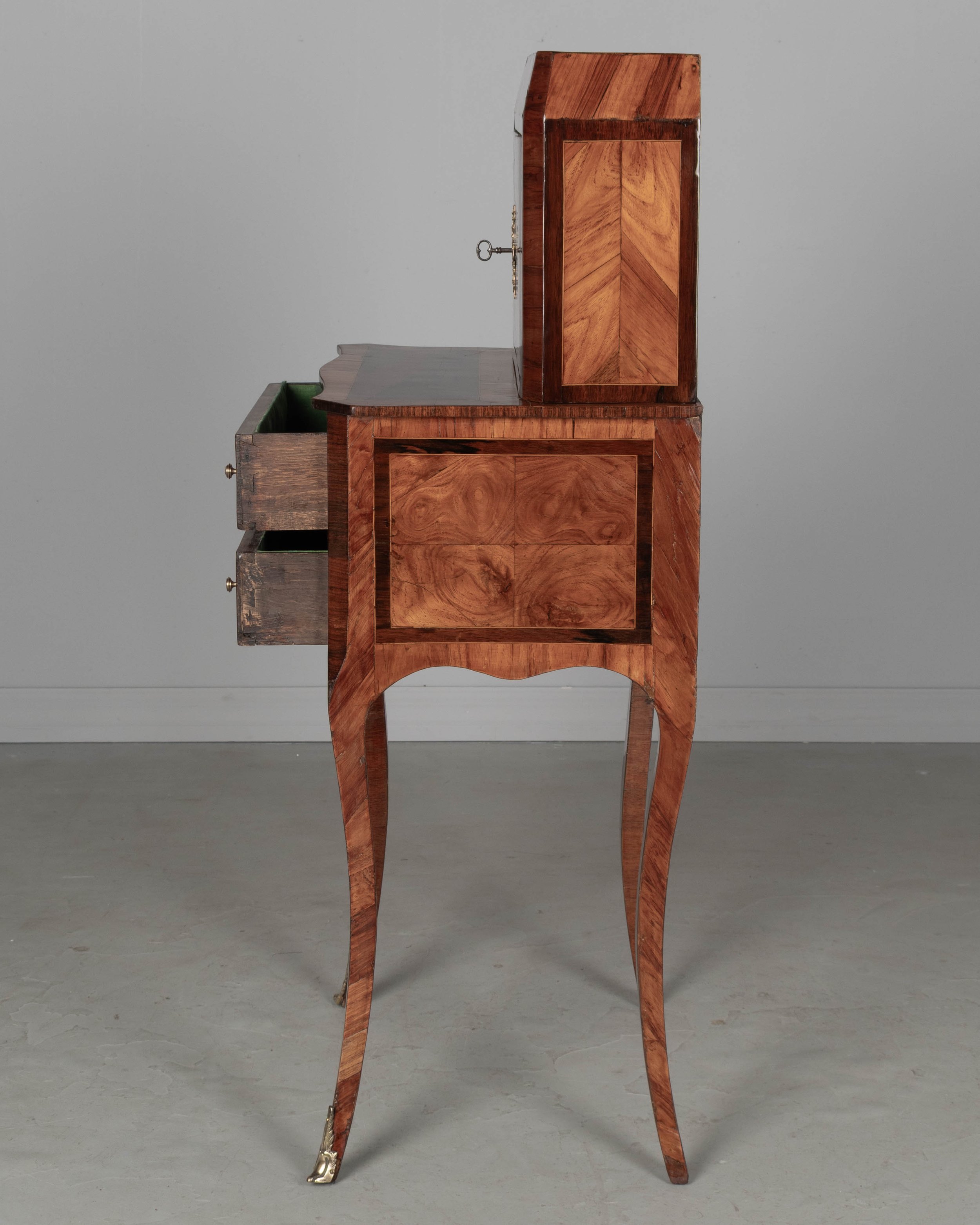 18th Century Louis XVI Marquetry Bonheur Du Jour Table