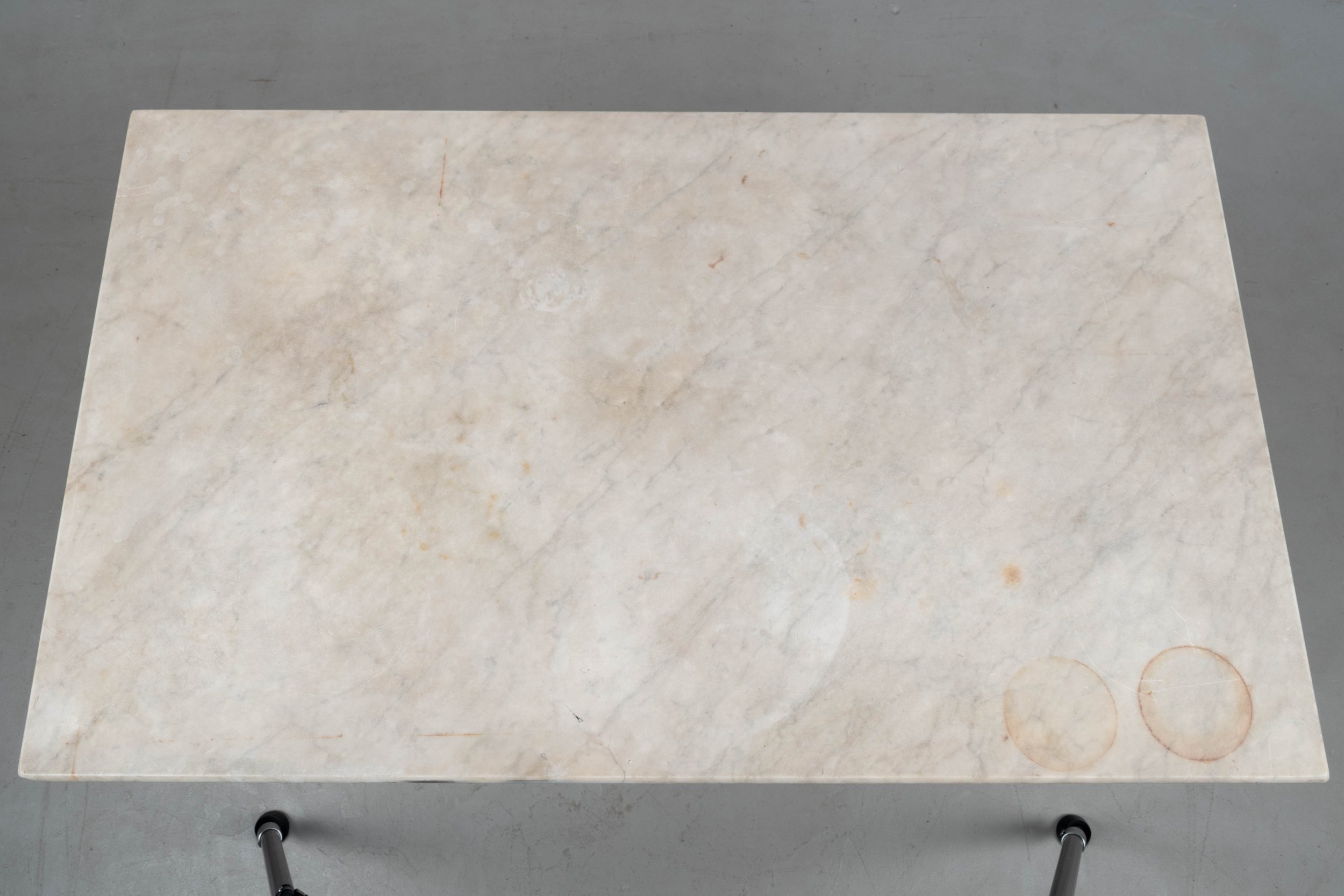 19th Century French Cast Iron Marble Top Bistro Table