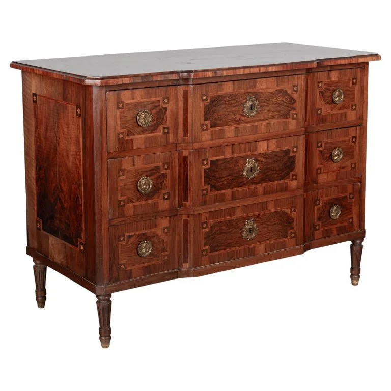 18th Century Louis XVI Style Marquetry Commode