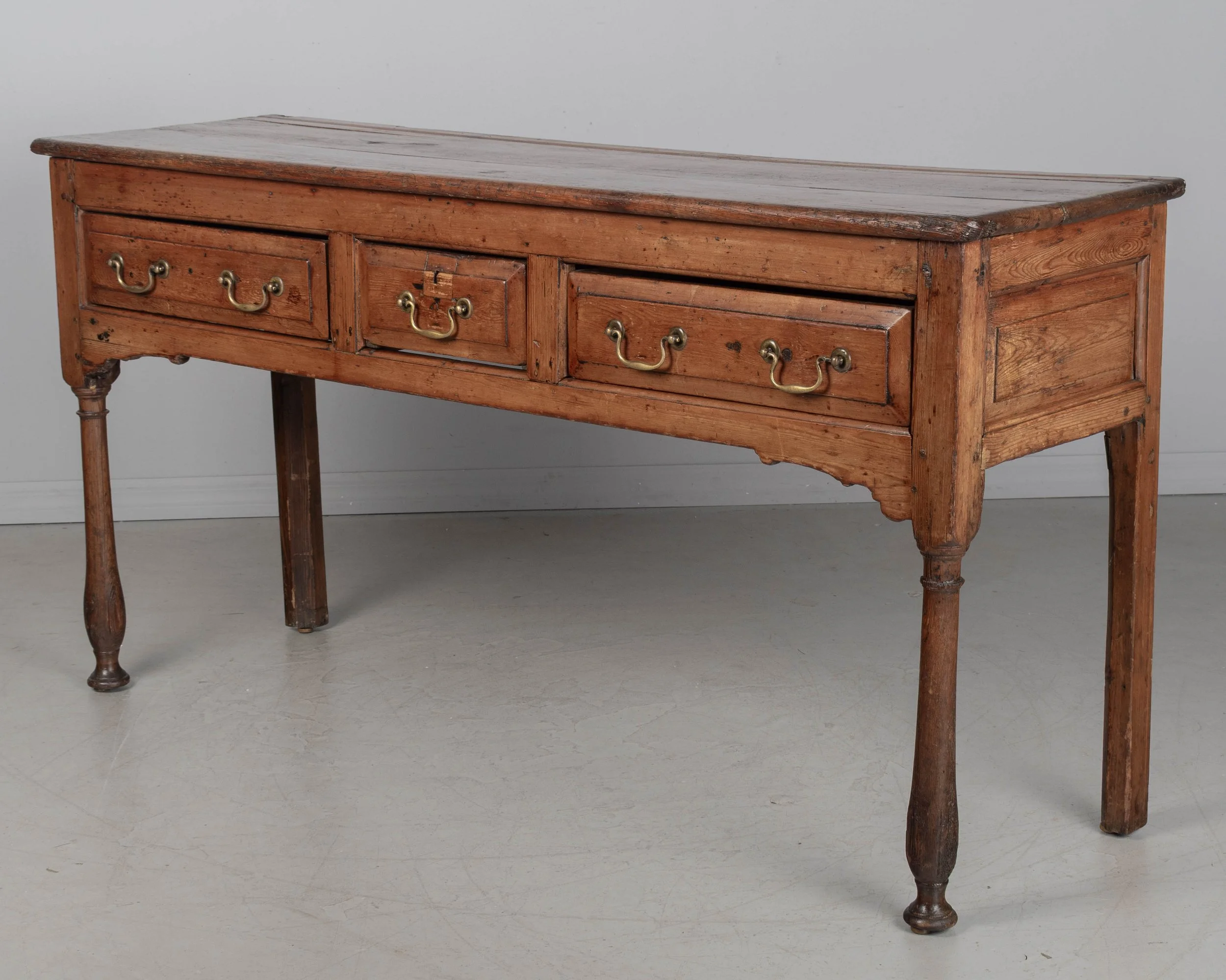 19th Century Rustic Pine Console Table
