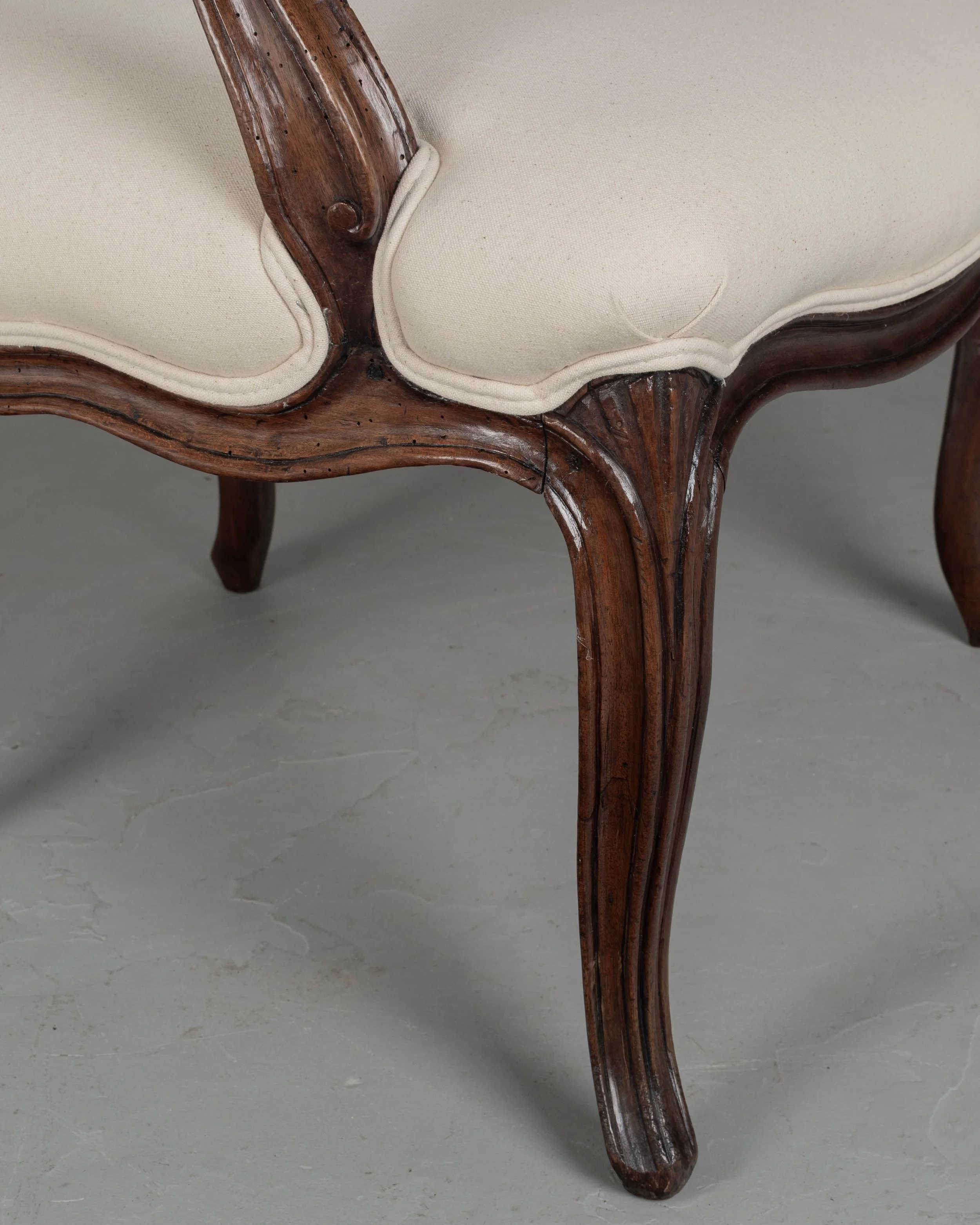 18th Century Louis XV French Fauteuil Armchair