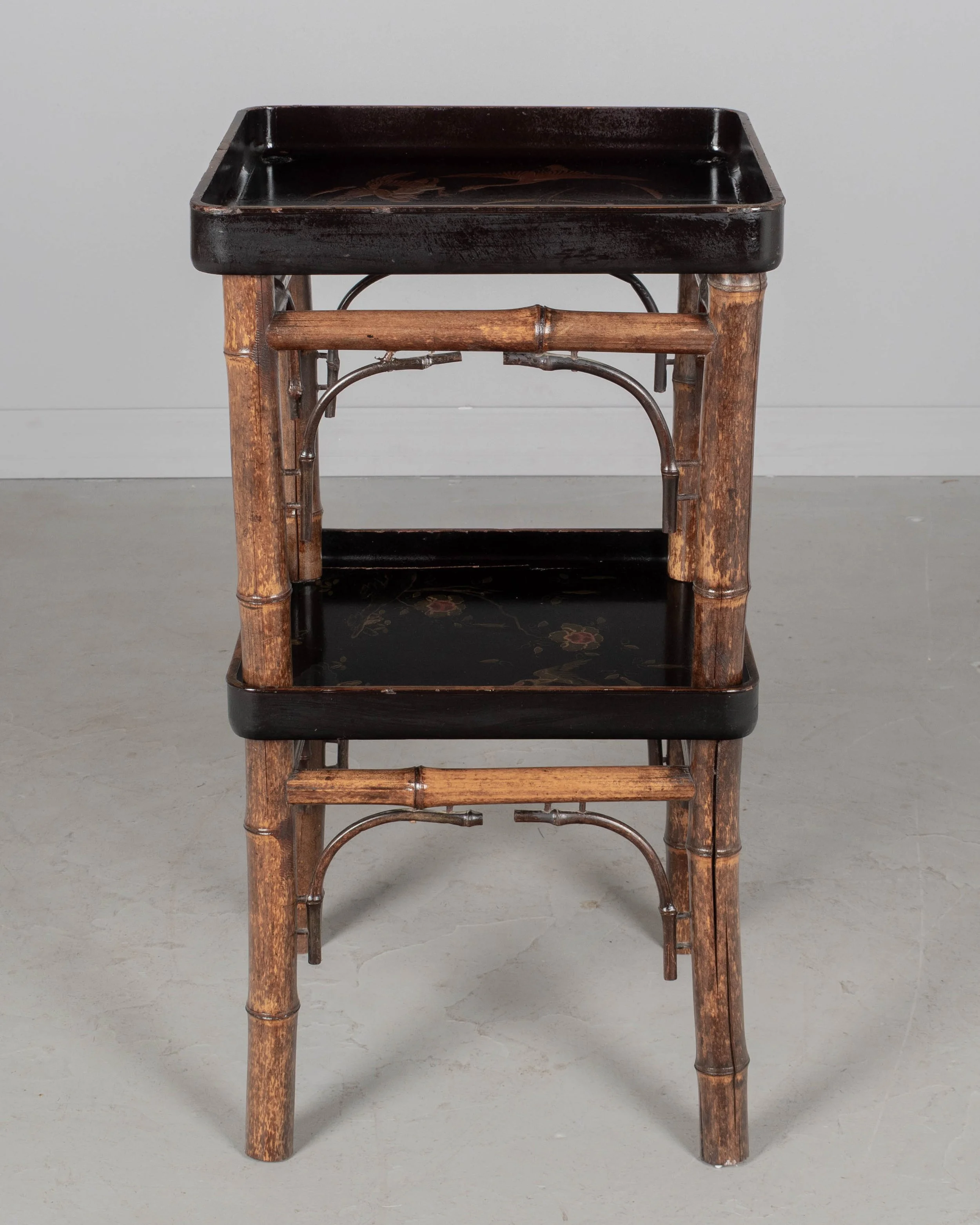 French Japonisme Bamboo Side Table