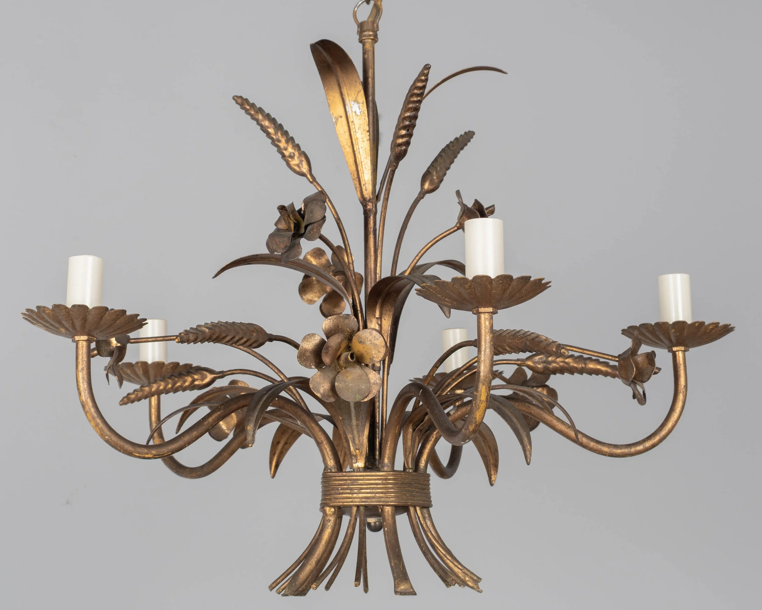 Italian Gilt Tôle Chandelier