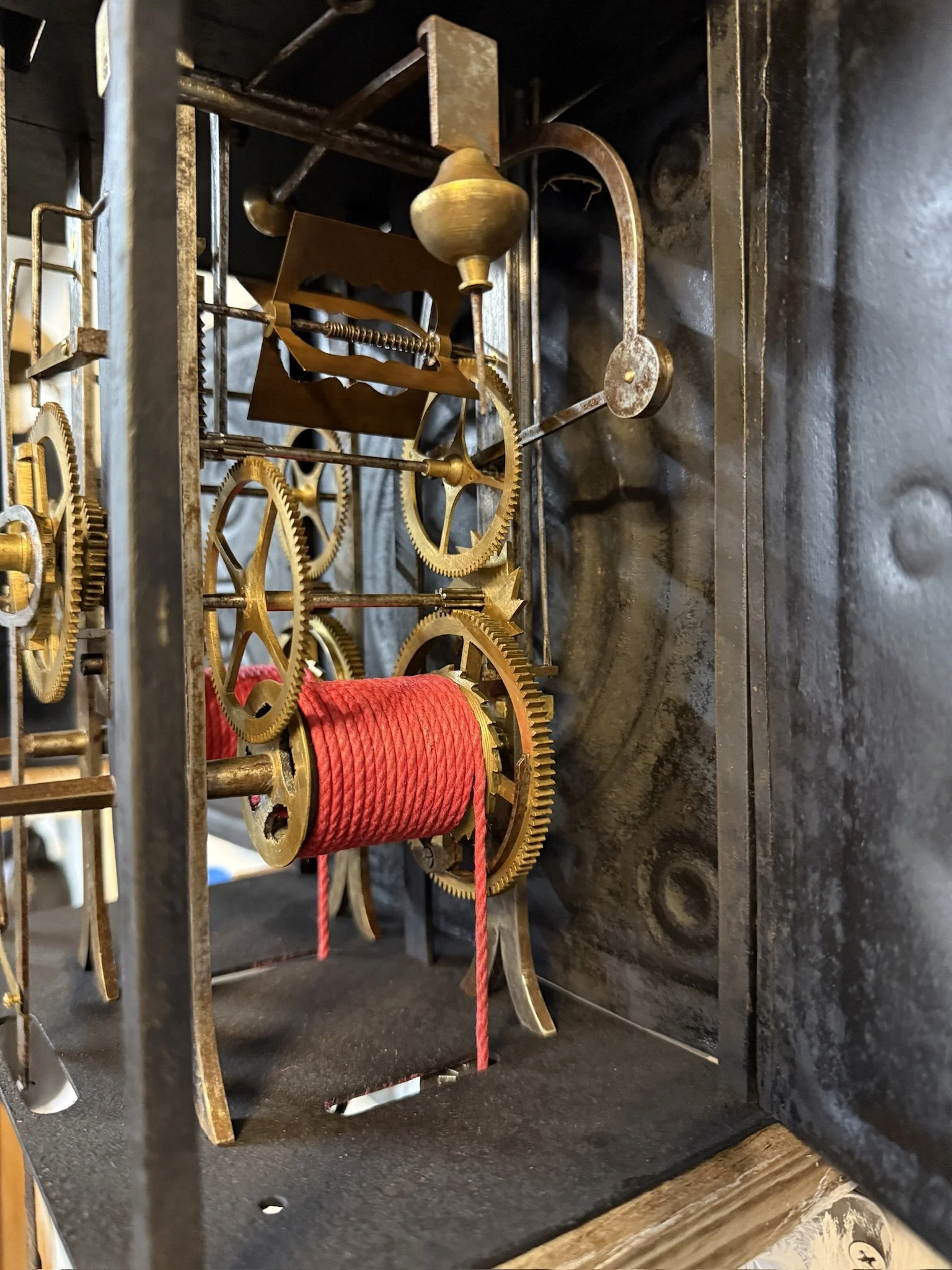 19th c. French Morbier Clock or Comtoise Movement