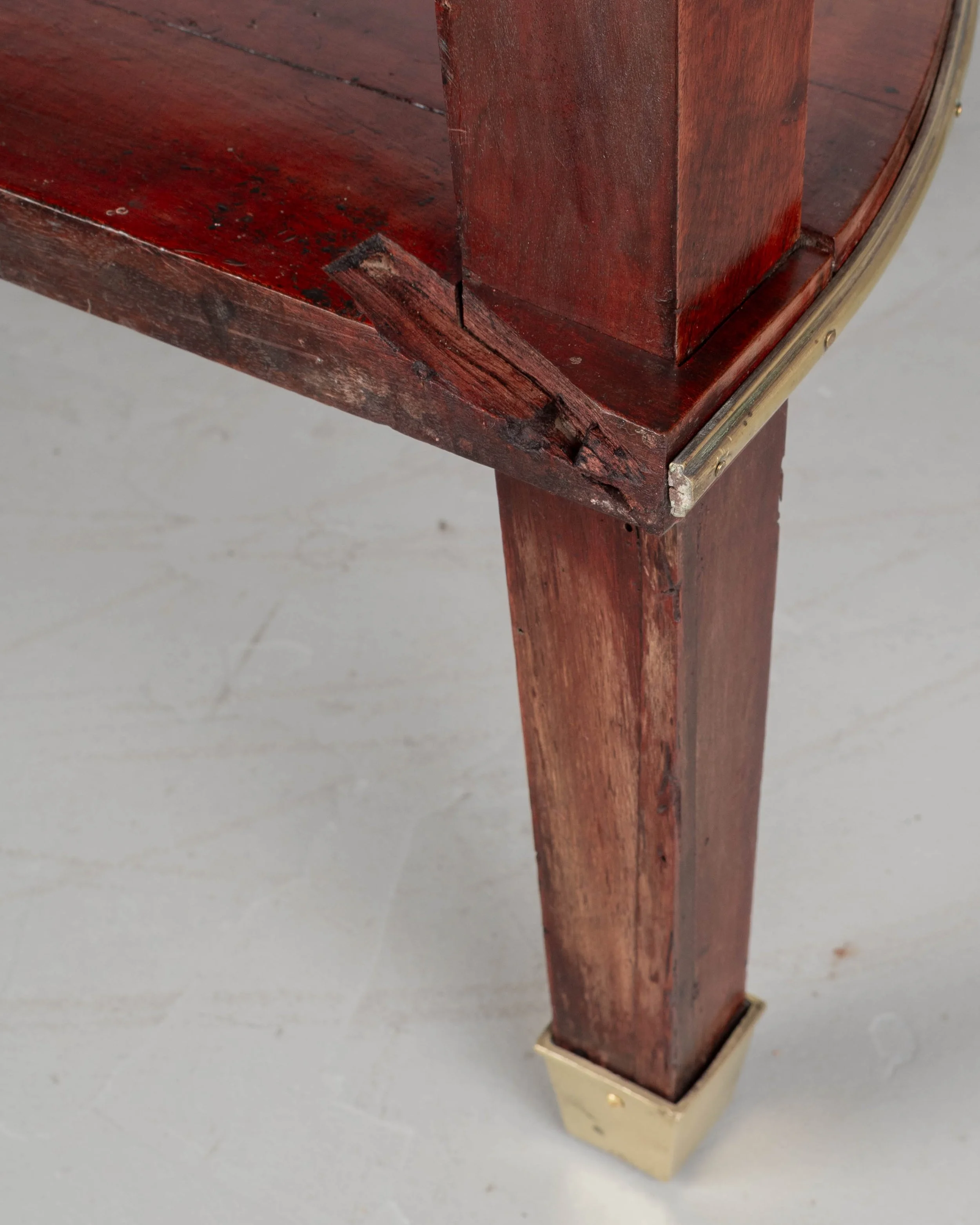 19th Century Louis XVI Style French Demilune Console Table