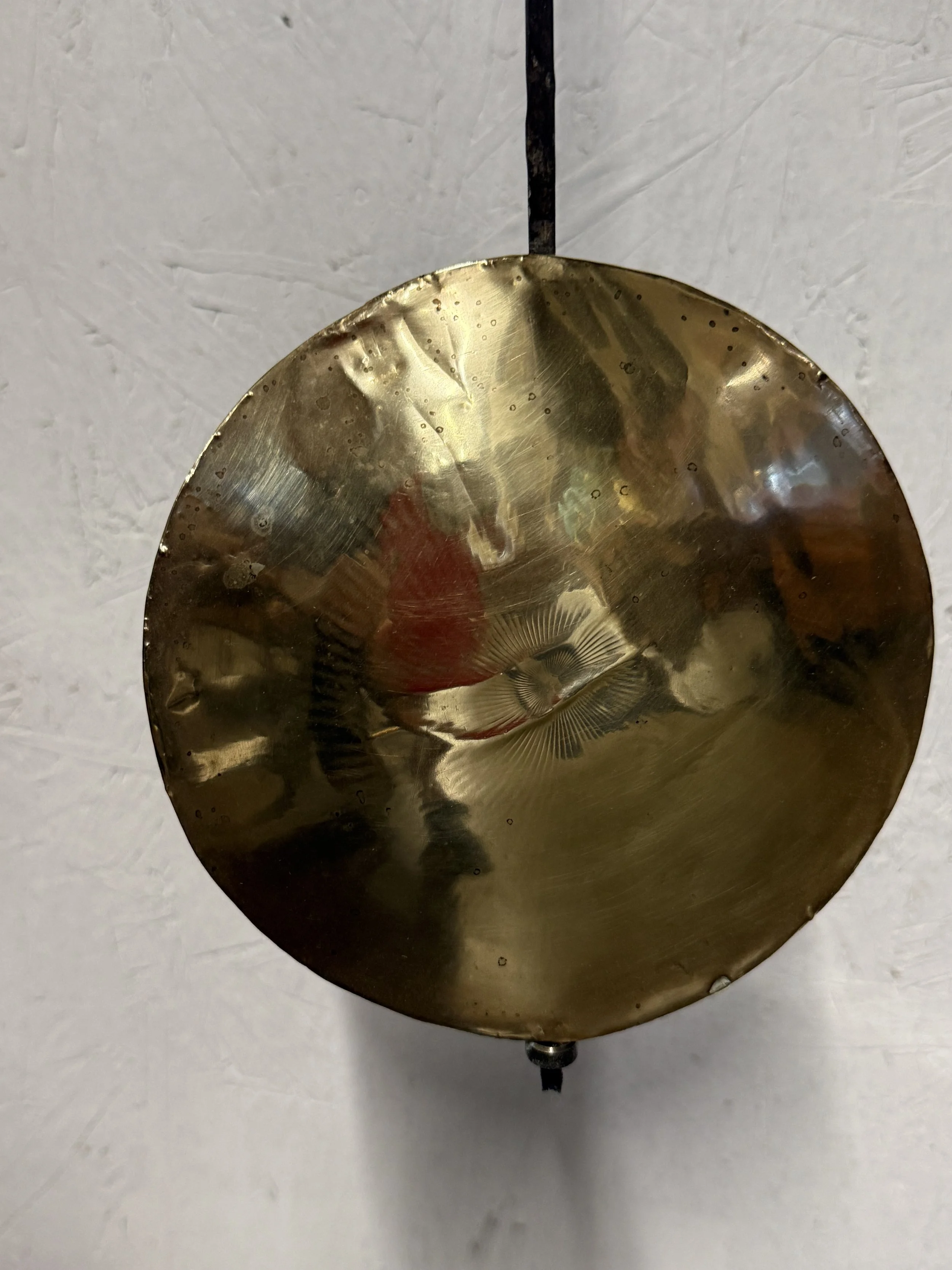 A late 19th century Morbier works for a tall case clock.