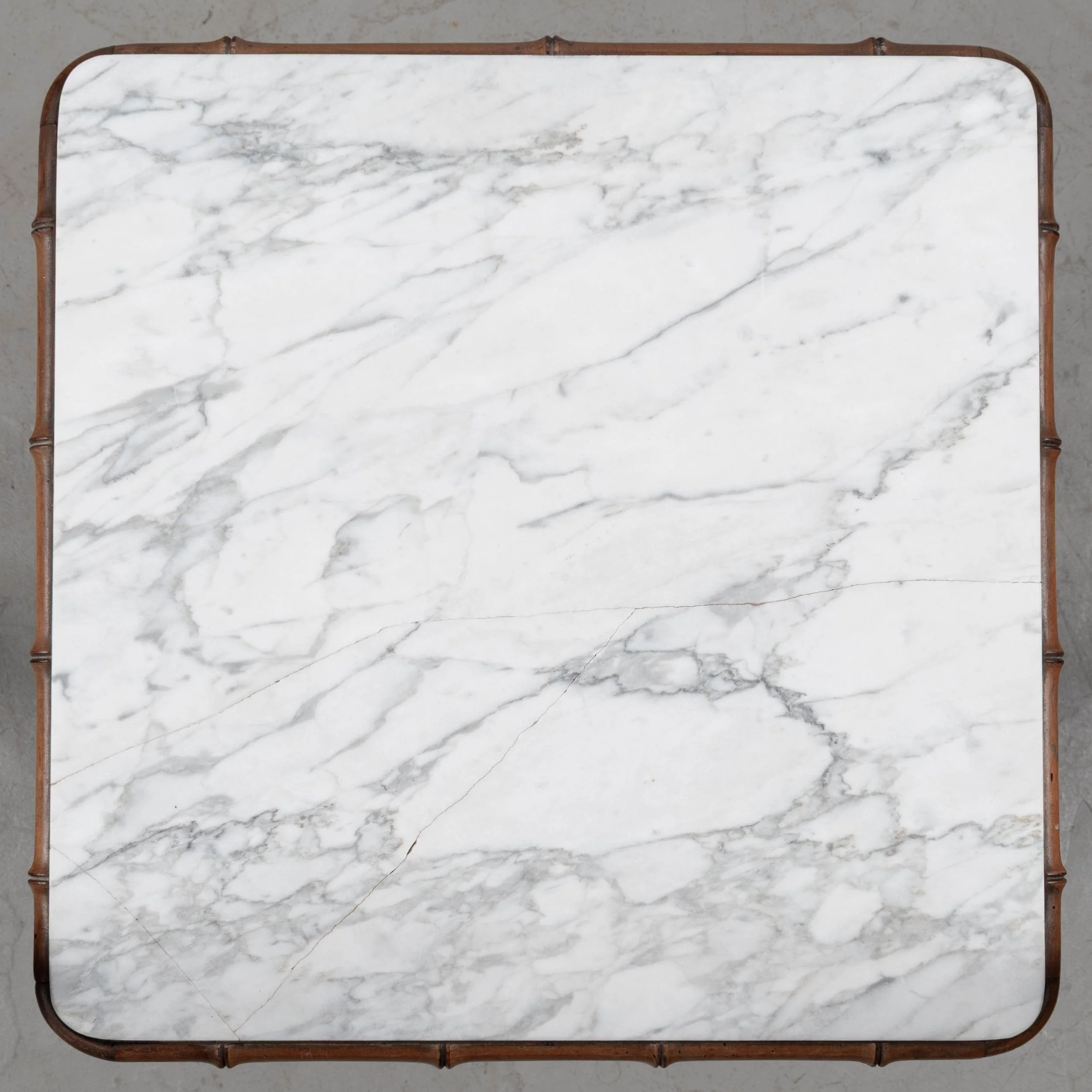 French Faux Bamboo Nightstand or Side Table