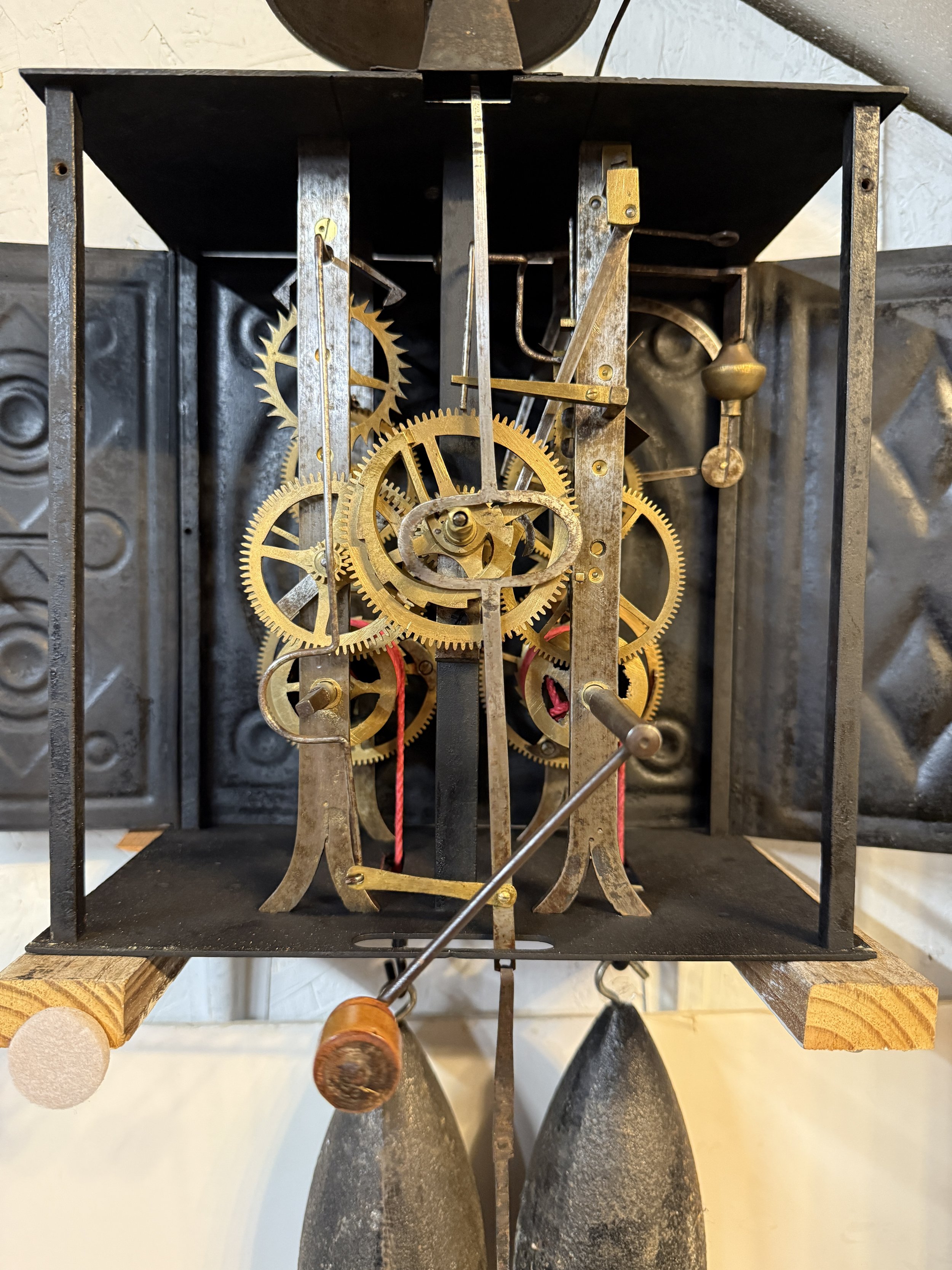 19th c. French Morbier Clock or Comtoise Movement