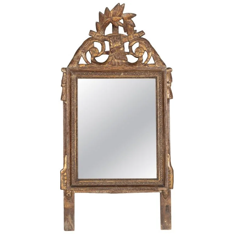 19th Century French Louis XVI Giltwood Mirror