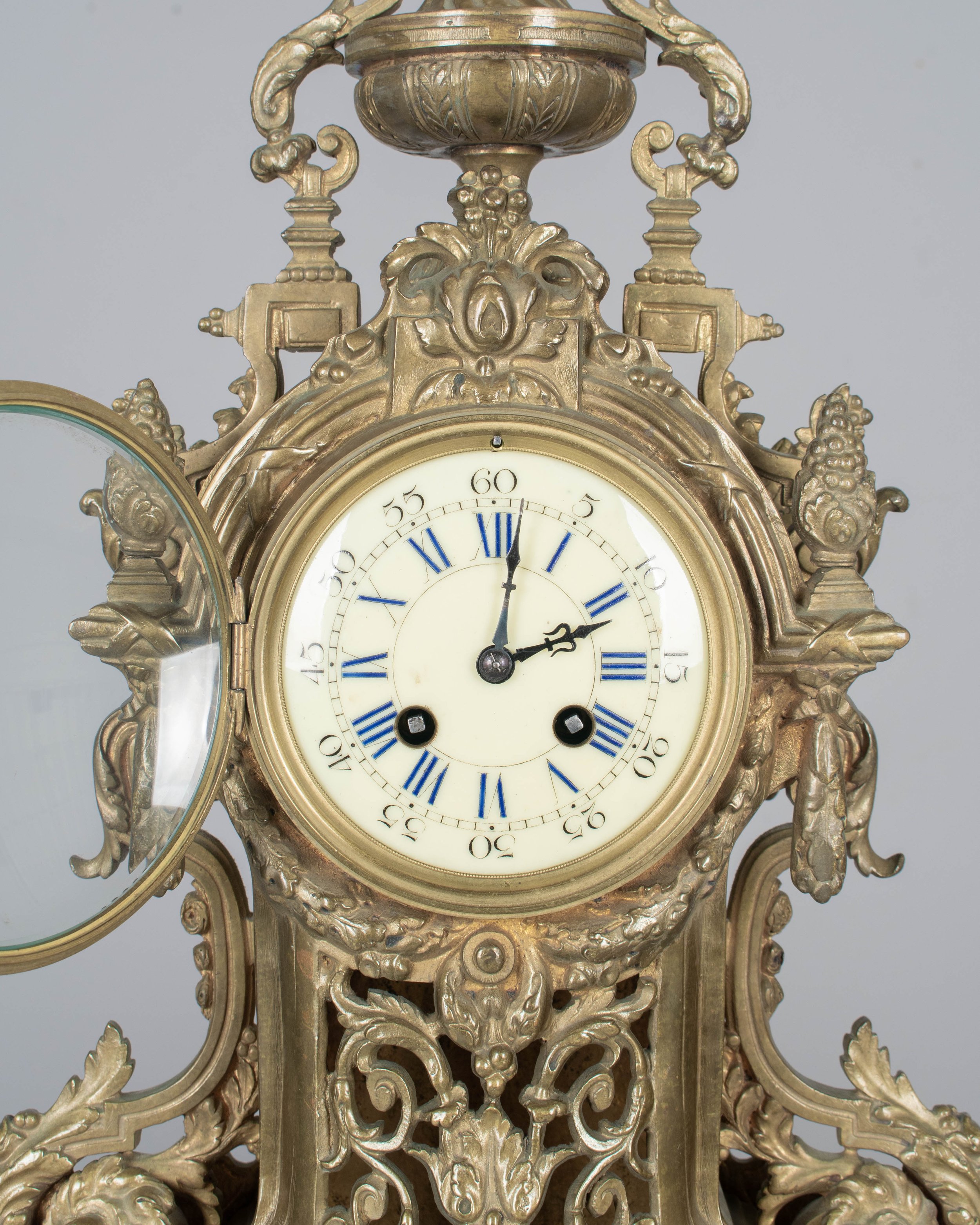 19th Century Louis XV Style Bronze Mantle Clock