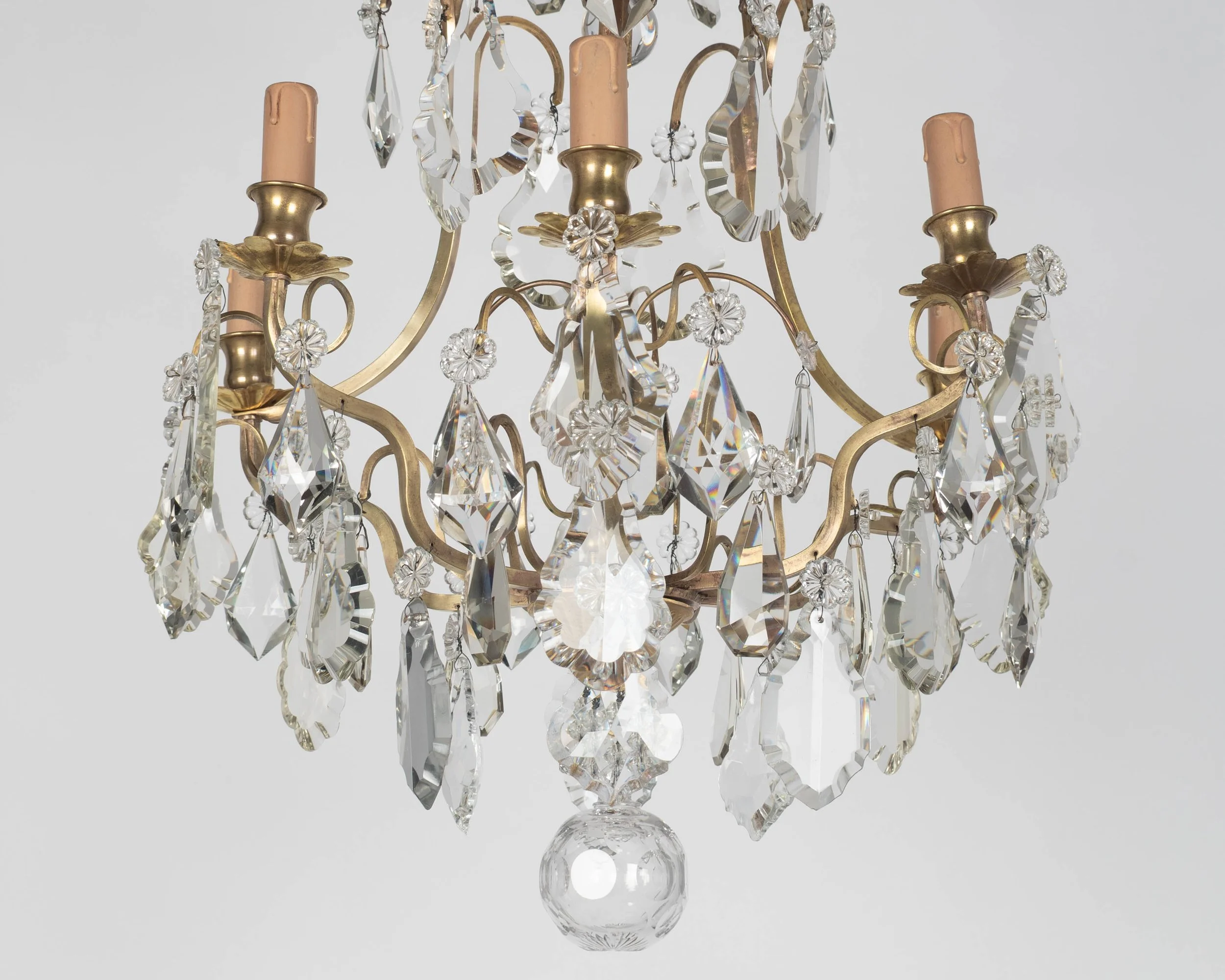 French Louis XV Style Crystal Chandelier