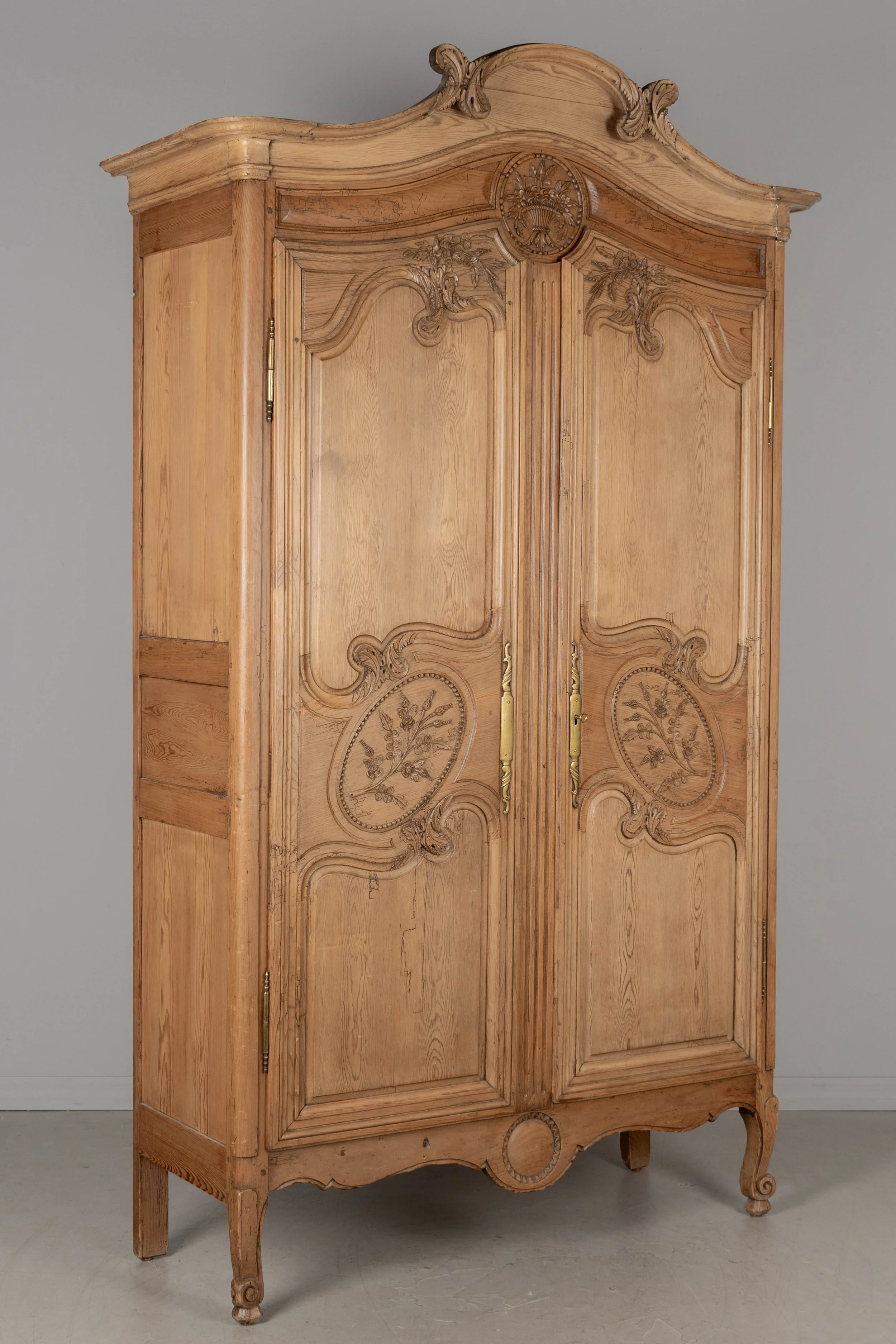 A 19th century Louis XV French Armoire Cauchoise from Caux in Normandy.