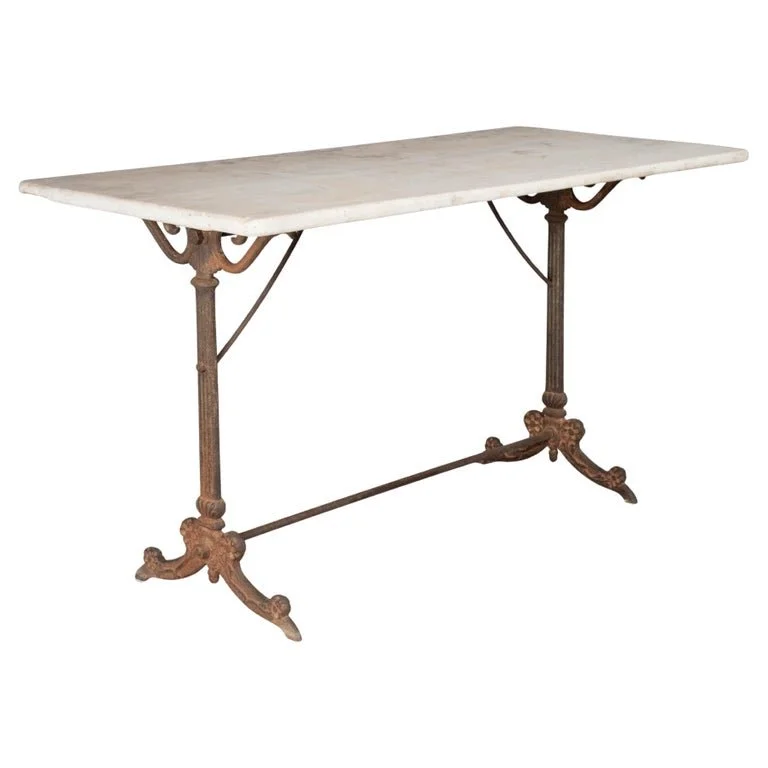 19th Century French Cast Iron Bistro Table