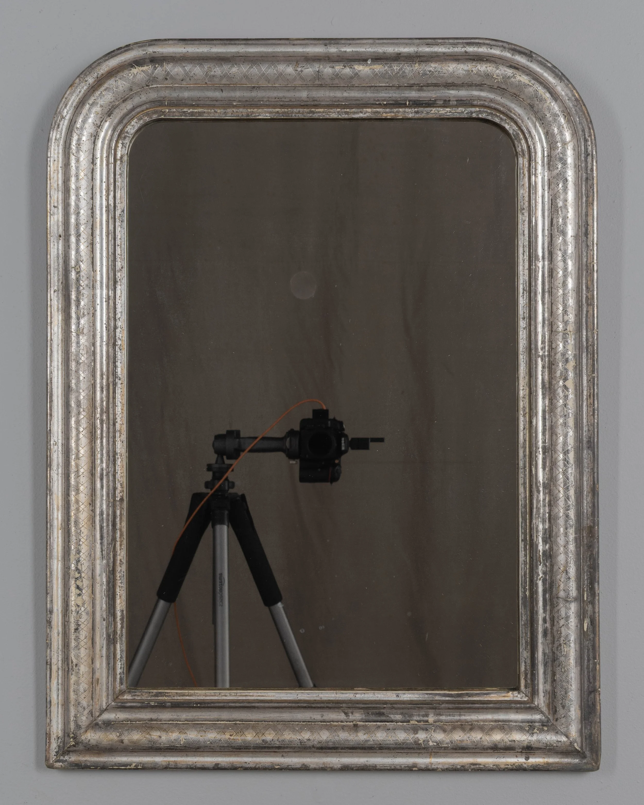 French Louis Philippe Silver Gilt Mirror