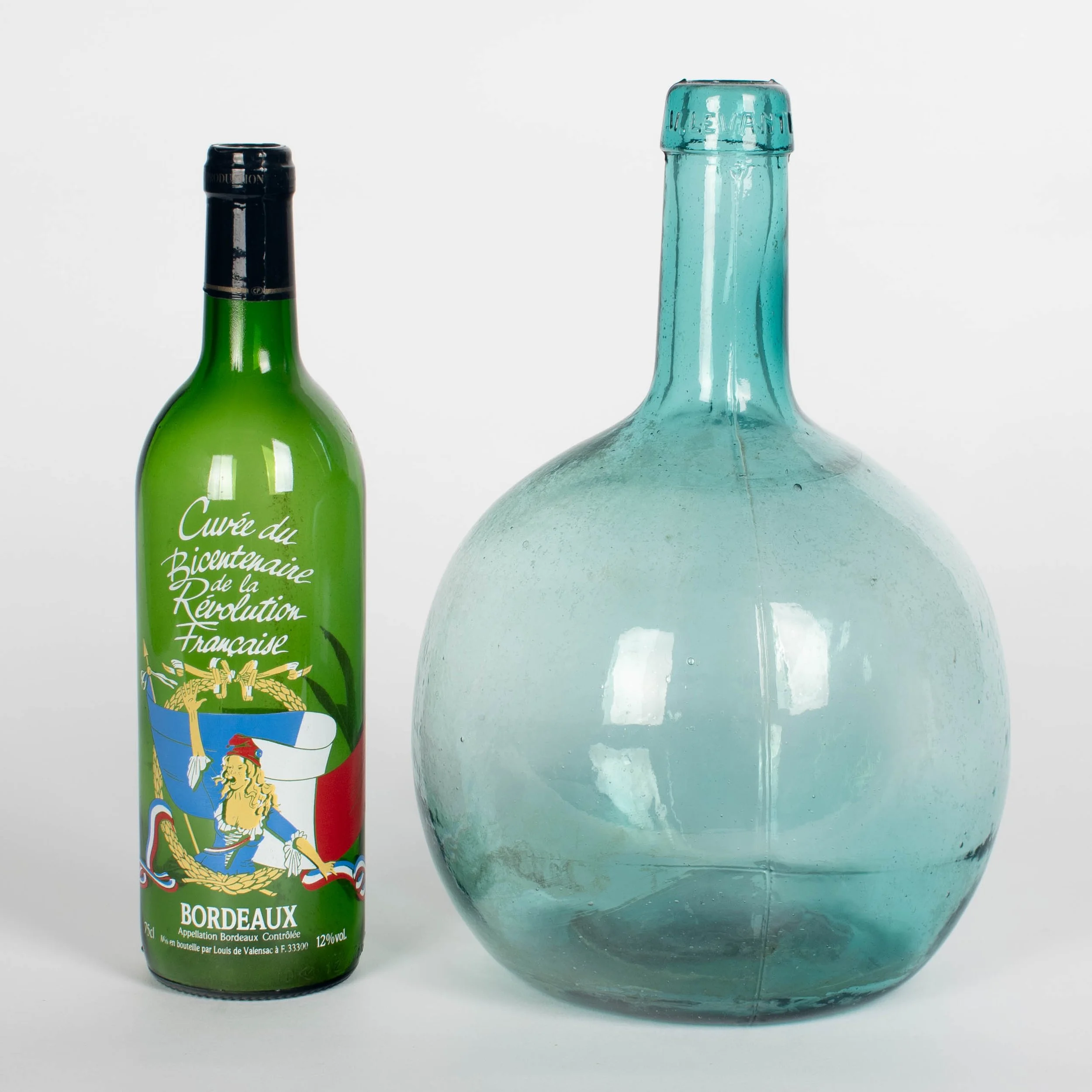 Vintage Blown Glass Demijohn Bottles