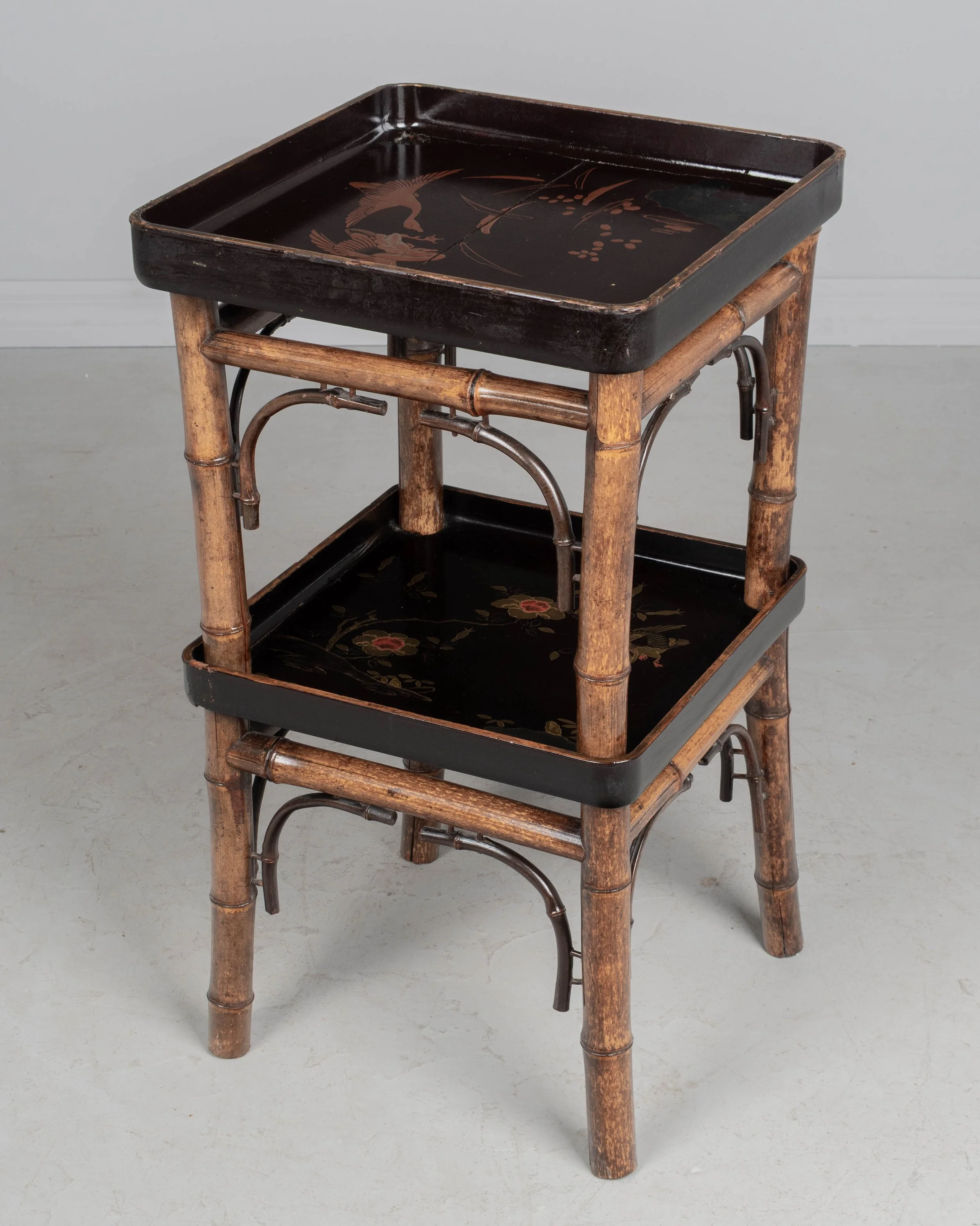 French Japonisme Bamboo Side Table