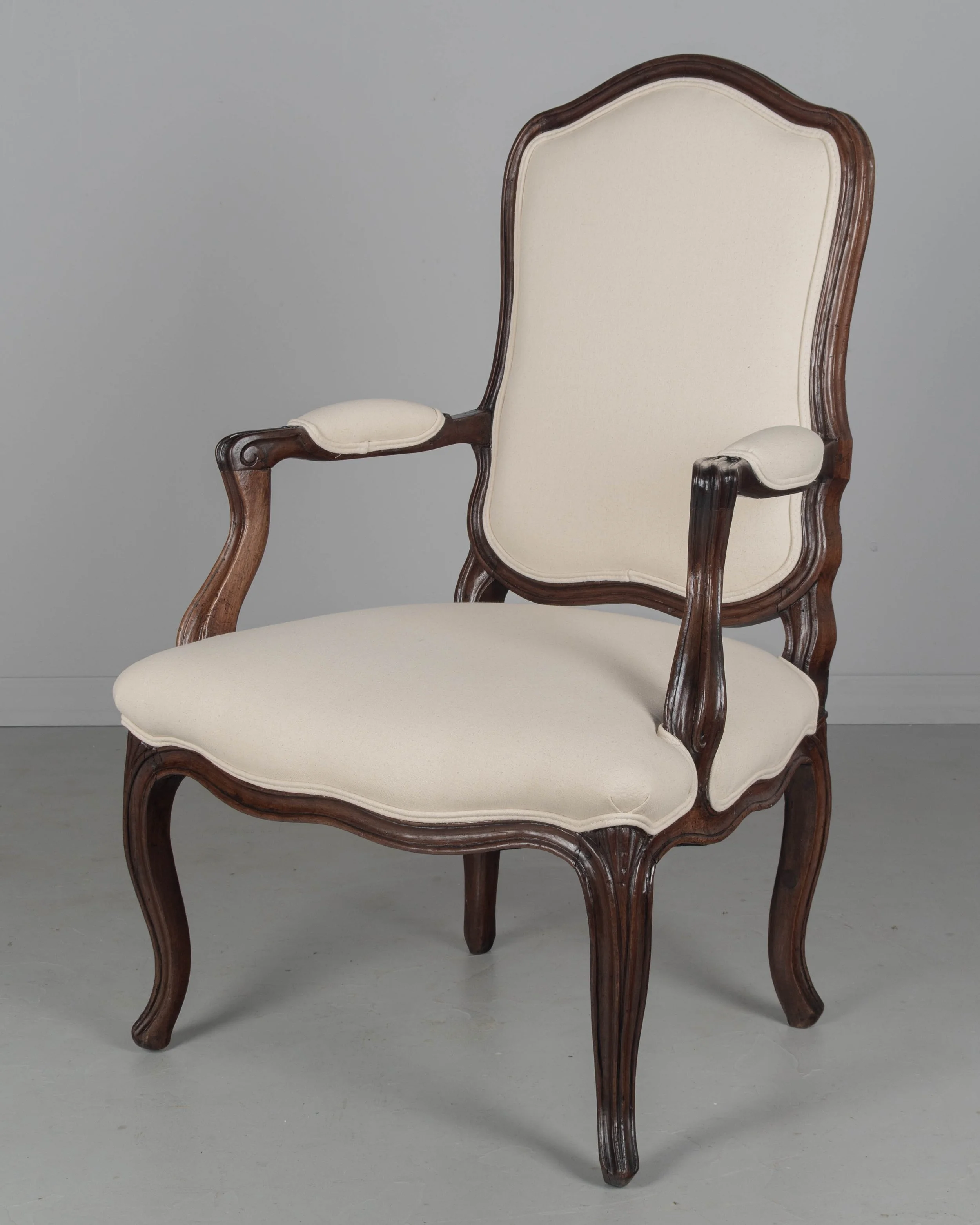 18th Century Louis XV French Fauteuil Armchair