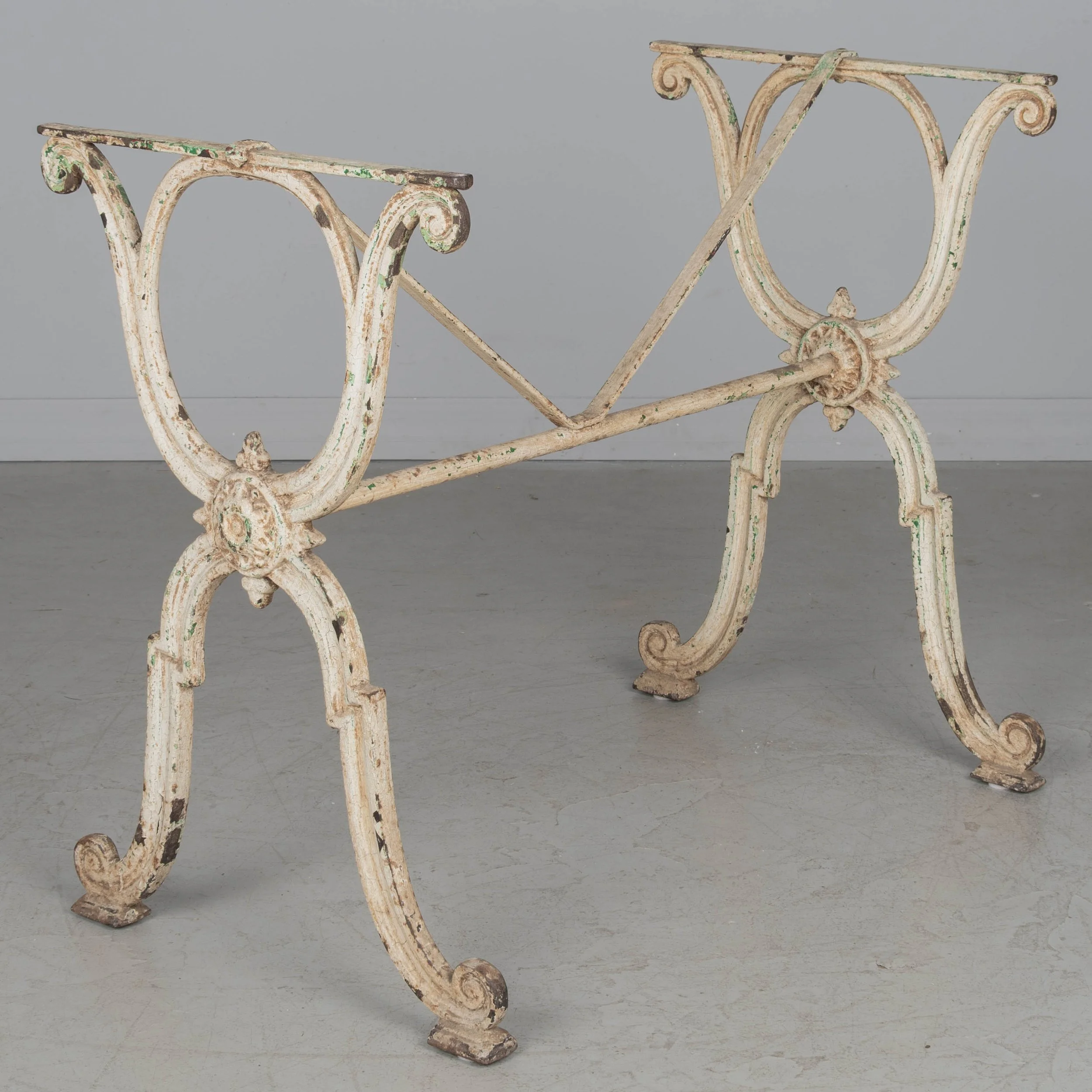 19th Century French Cast Iron Bistro Table Base