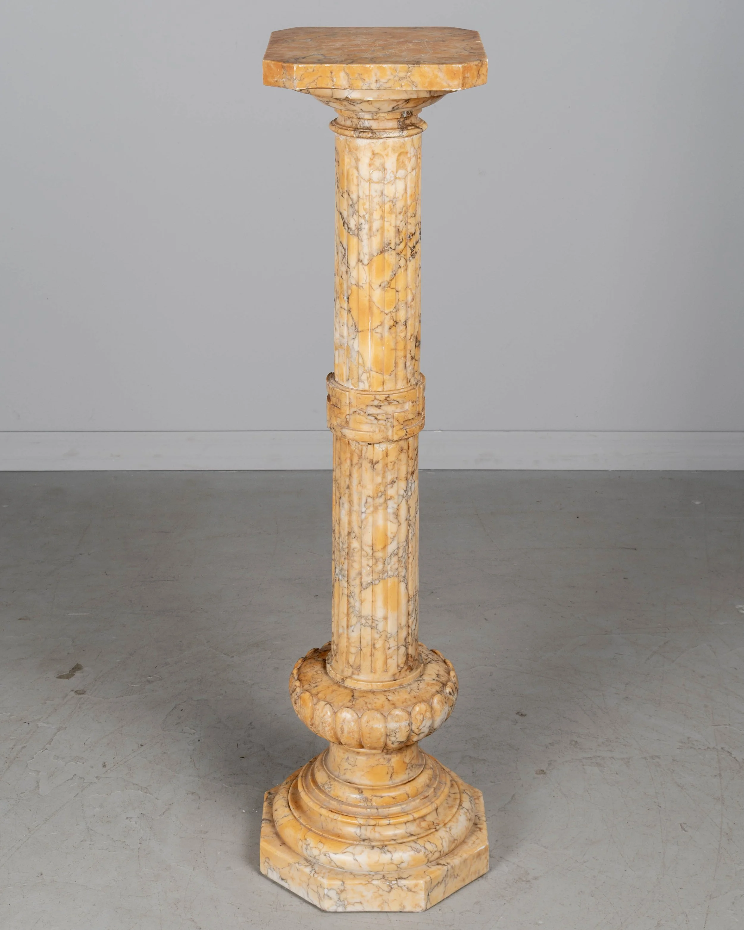 An early 20th century Italian Neoclassical style column pedestal,