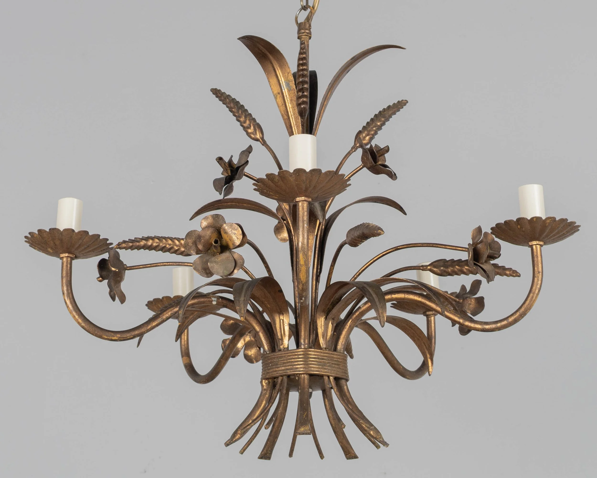 Italian Gilt Tôle Chandelier