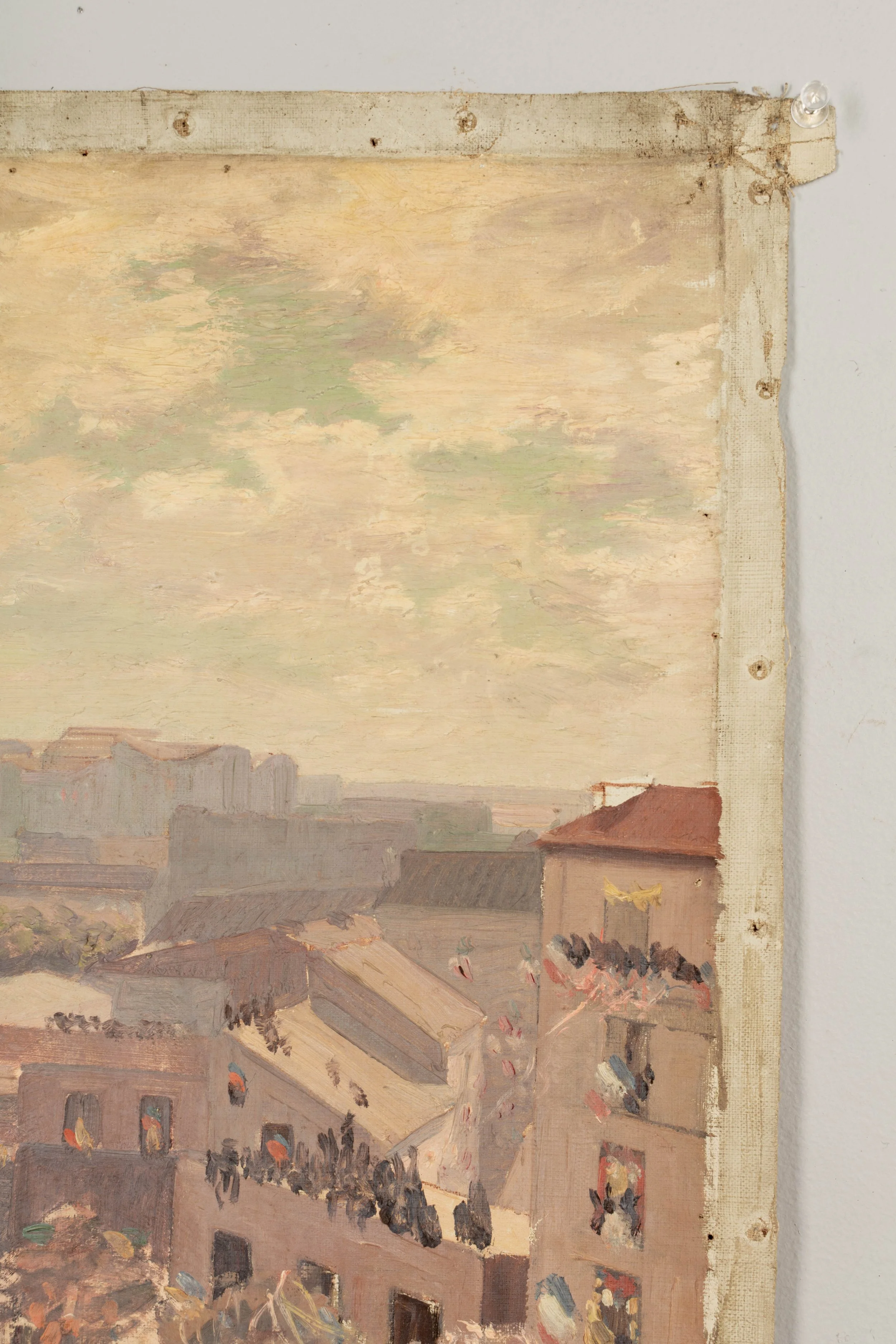 French Painting in the style of Lachenal's Funeral of Victor Hugo