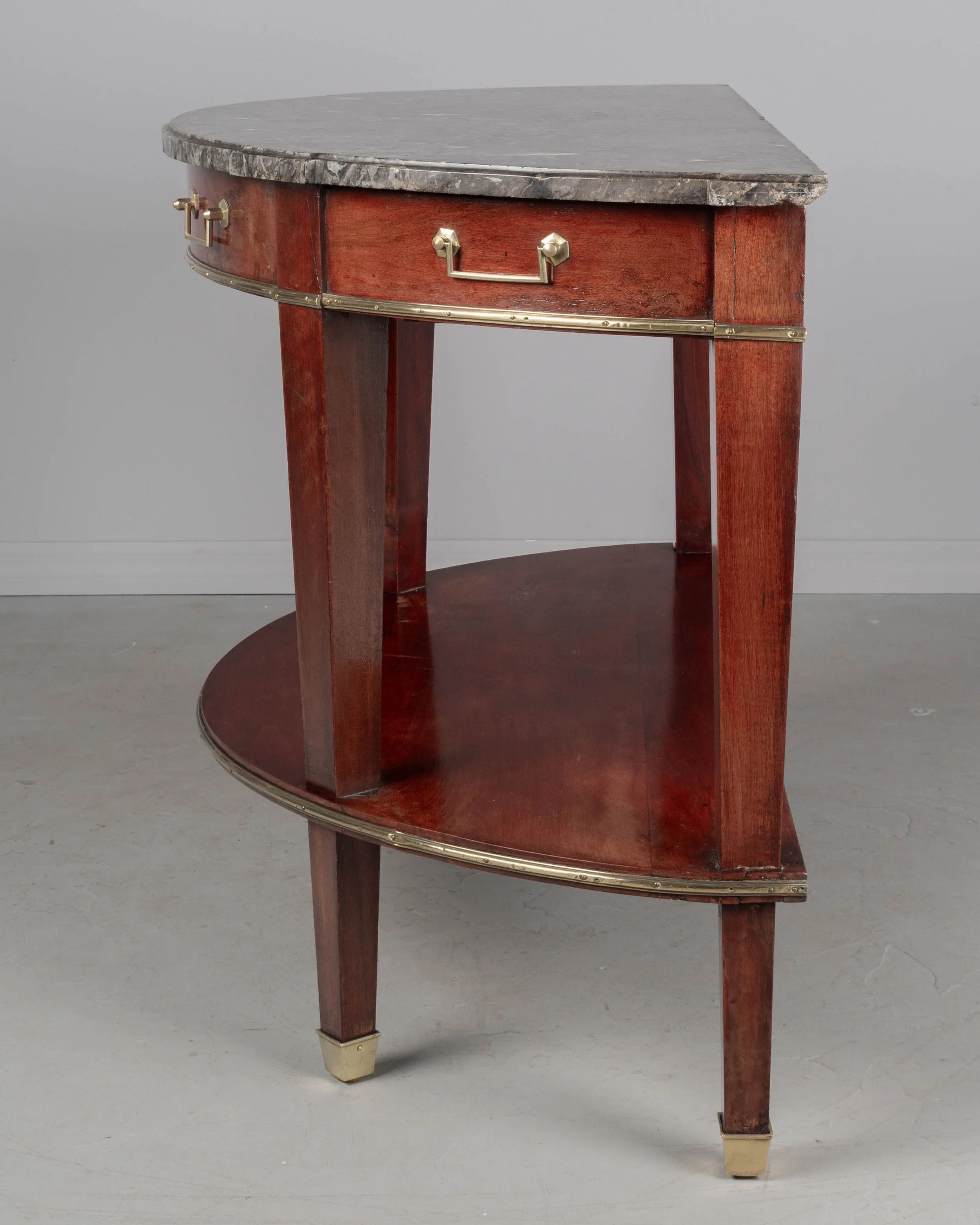 19th Century Louis XVI Style French Demilune Console Table