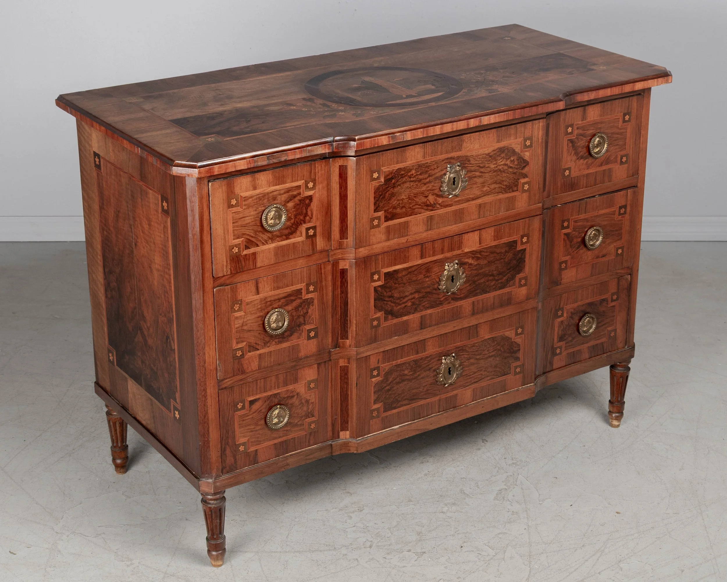 18th Century Louis XVI Style Marquetry Commode