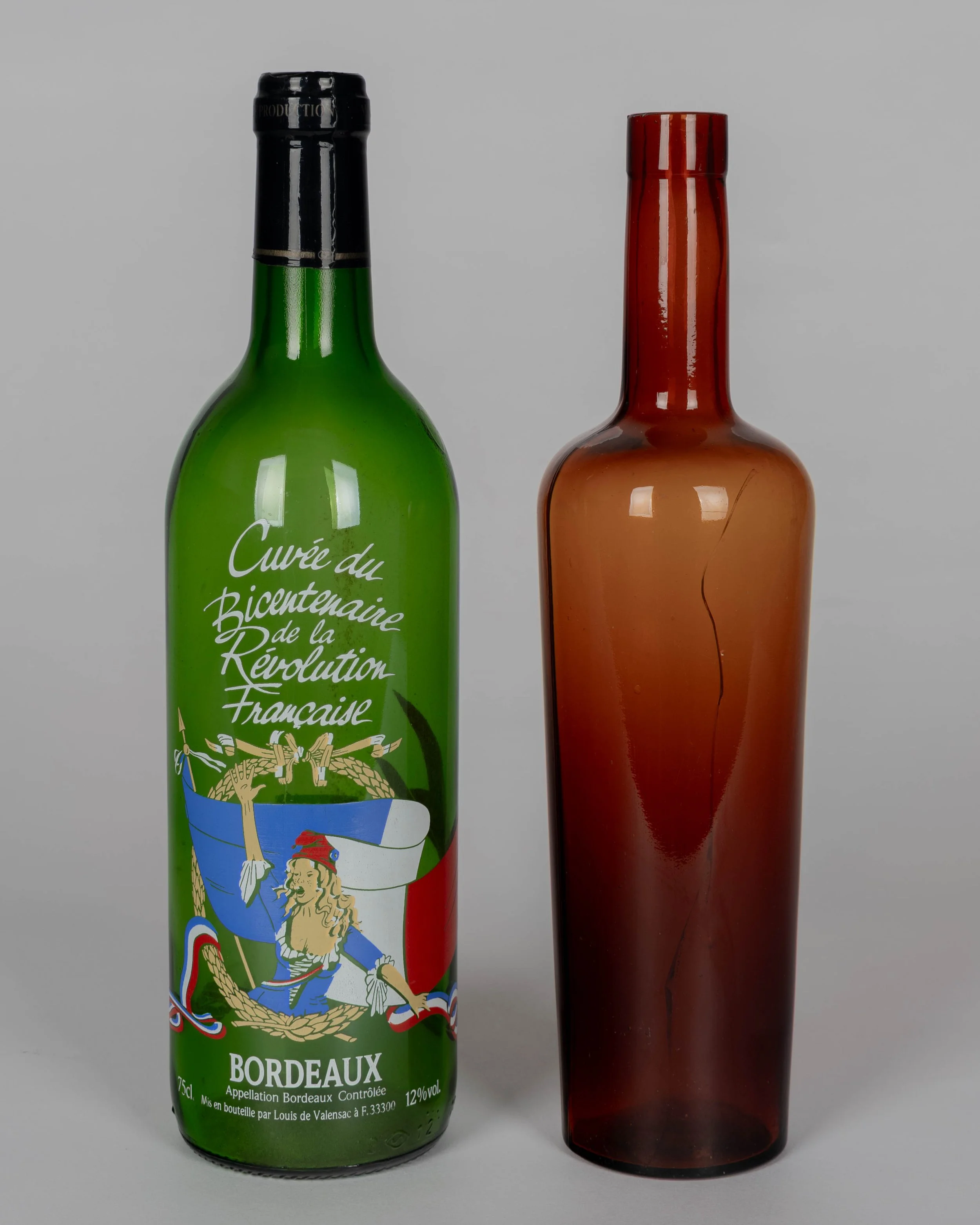 French Amber Glass Medicine Bottles