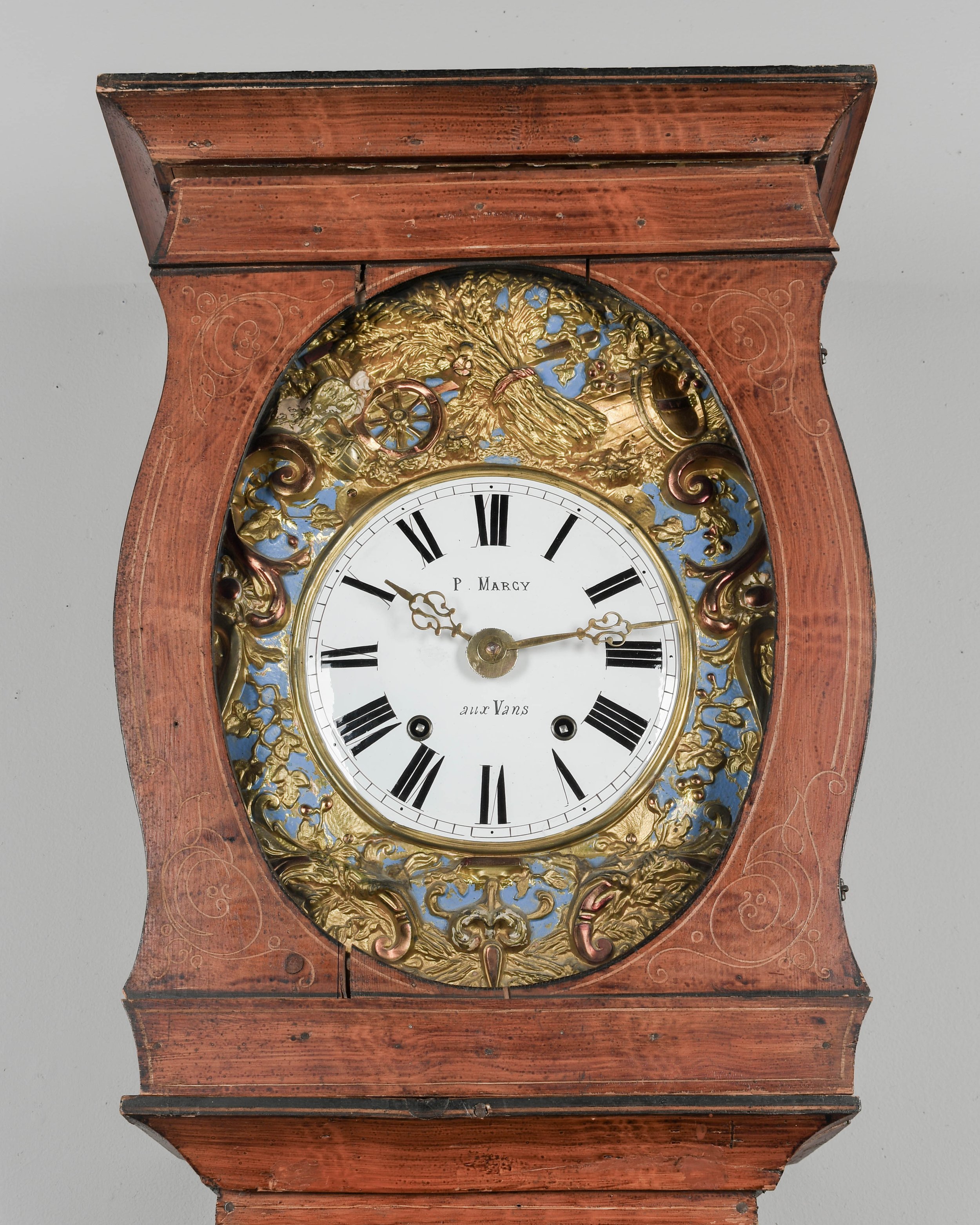 19th Century French Comtoise Grandfather Clock