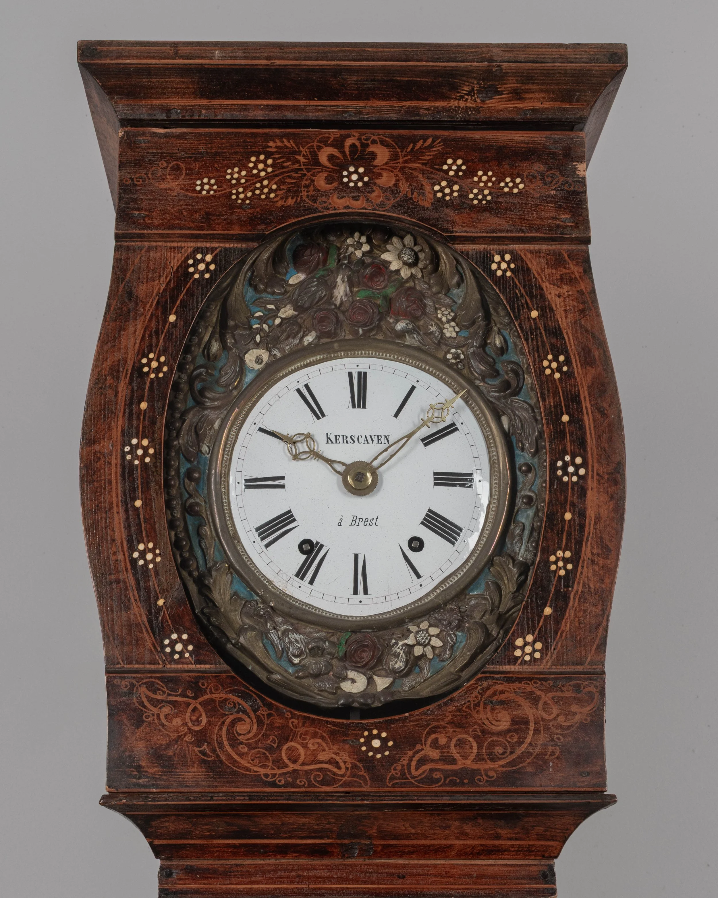 19th Century French Comtoise Grandfather Clock with Automated Pendulum