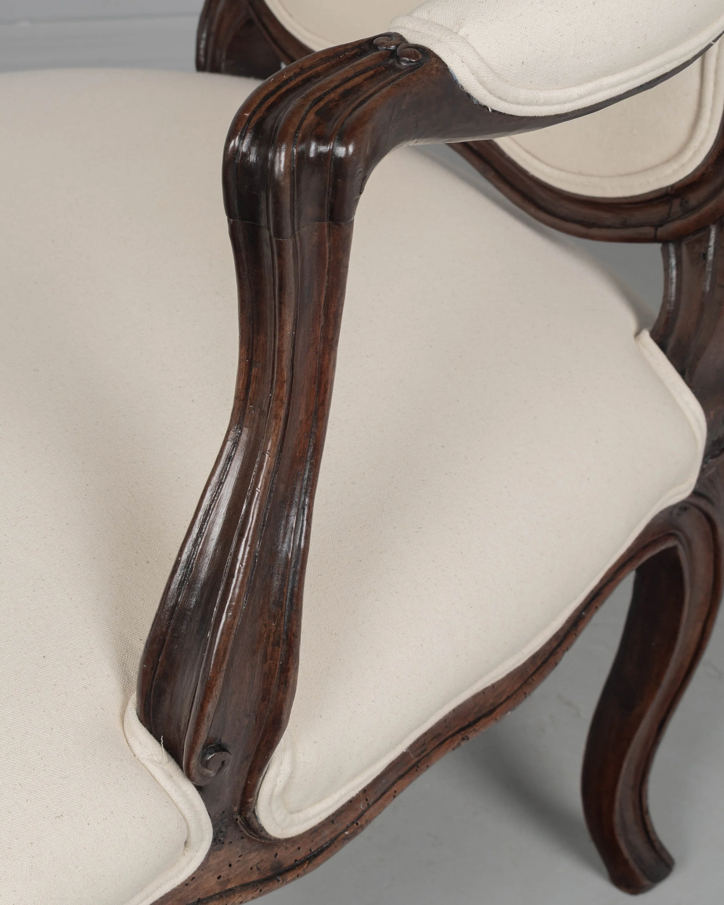 18th Century Louis XV French Fauteuil Armchair