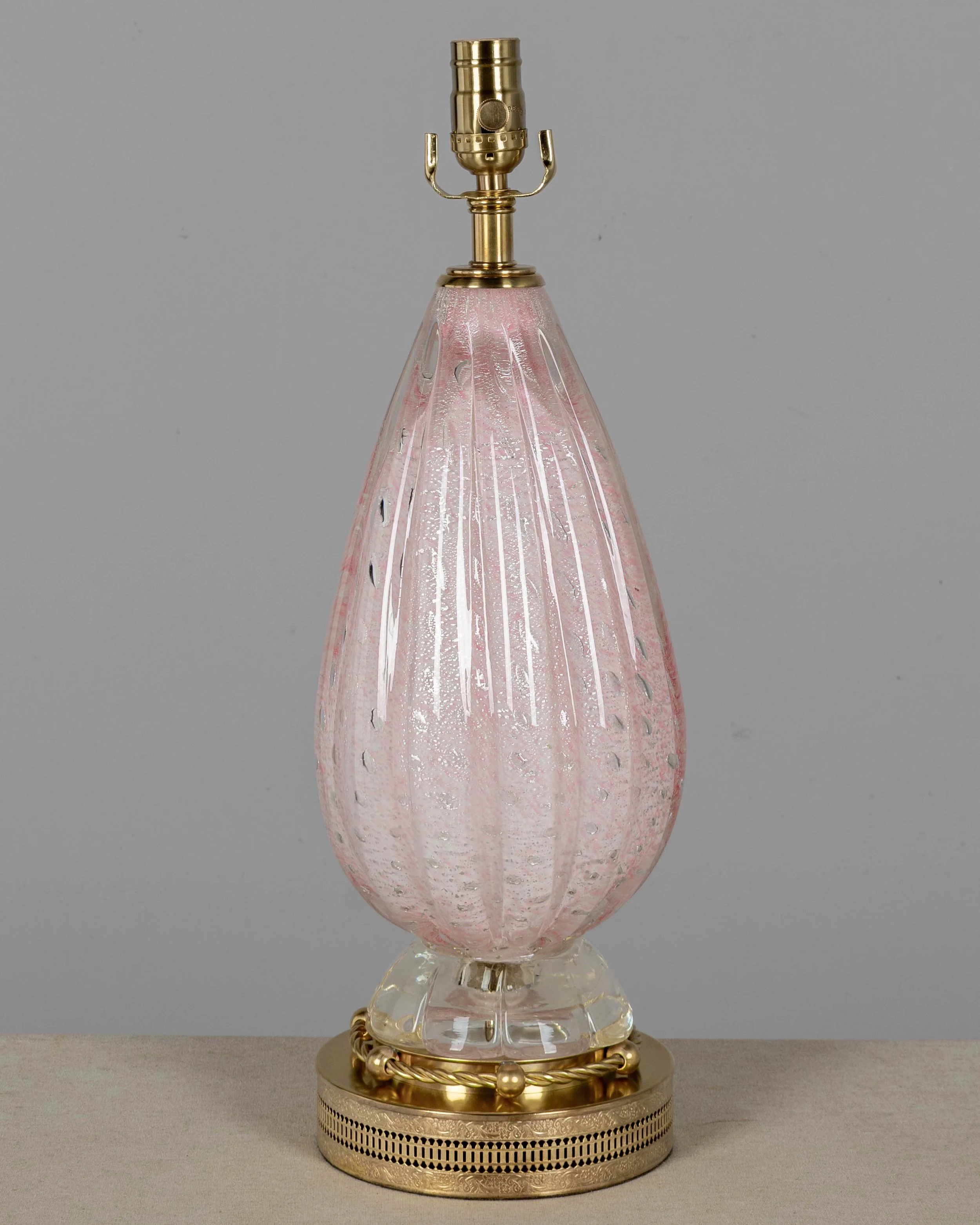 Mid-Century Modern Murano Glass Lamp by Barovier & Toso, Italy, 1950s