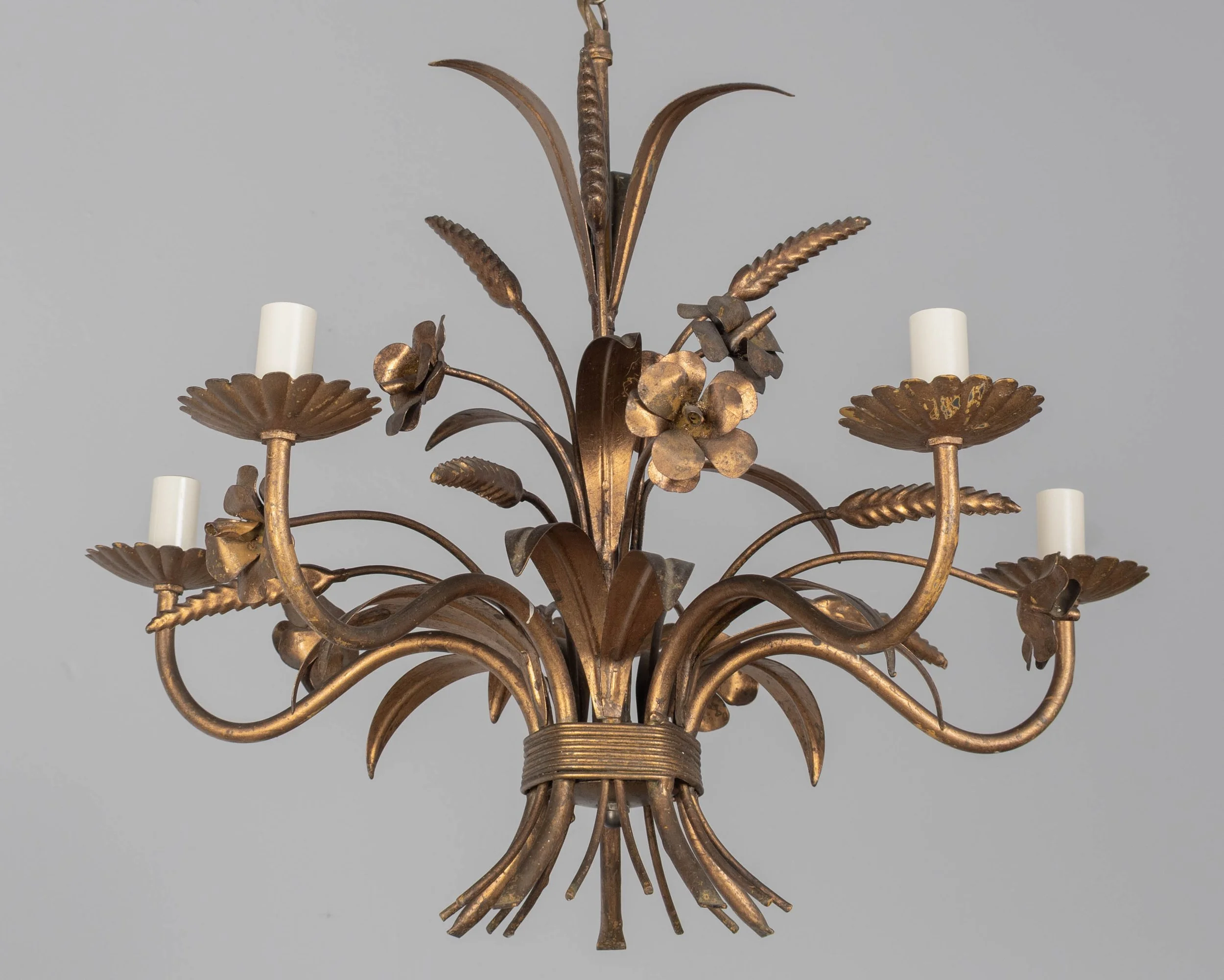 Italian Gilt Tôle Chandelier