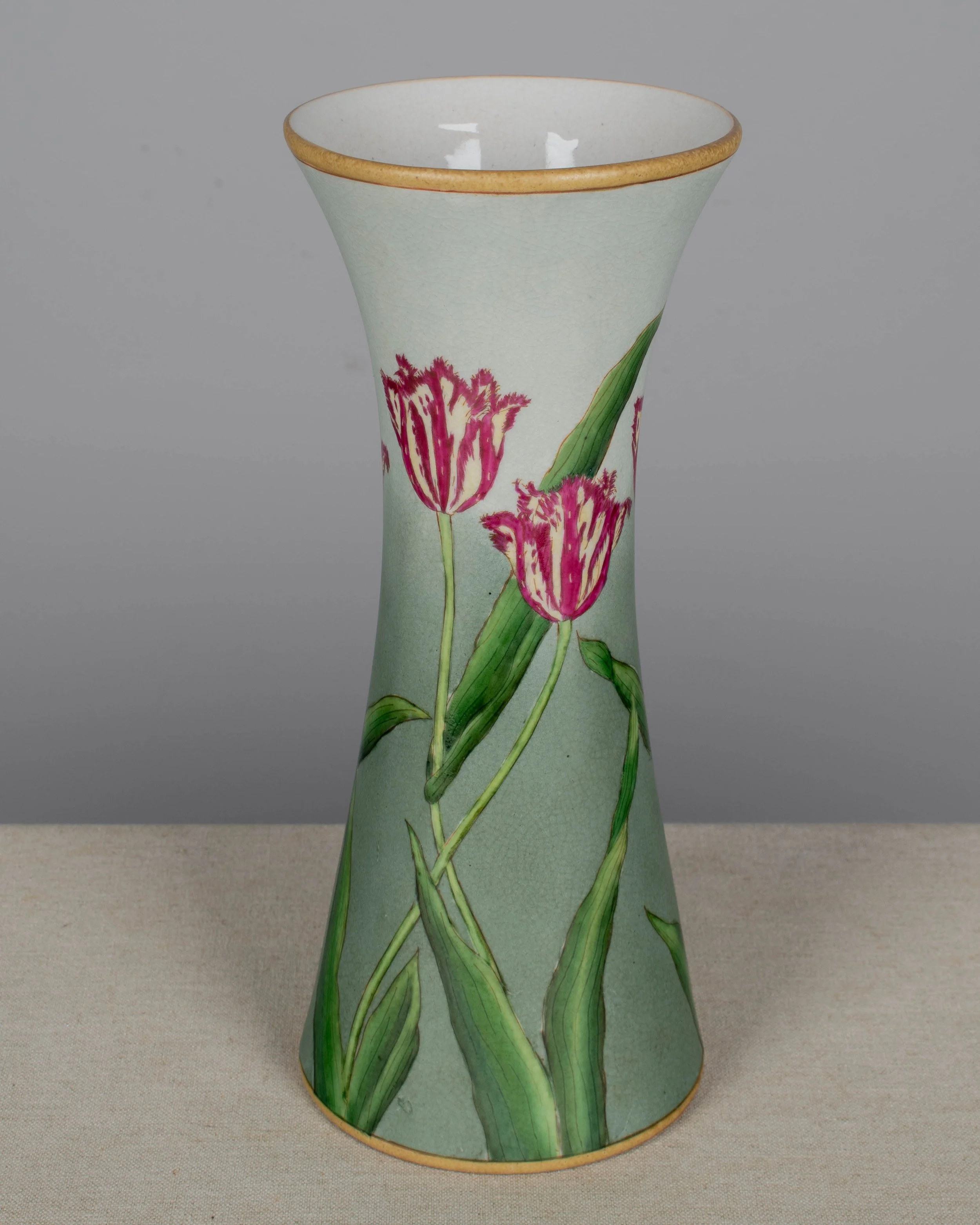French Art Nouveau Ceramic Tulip Vase