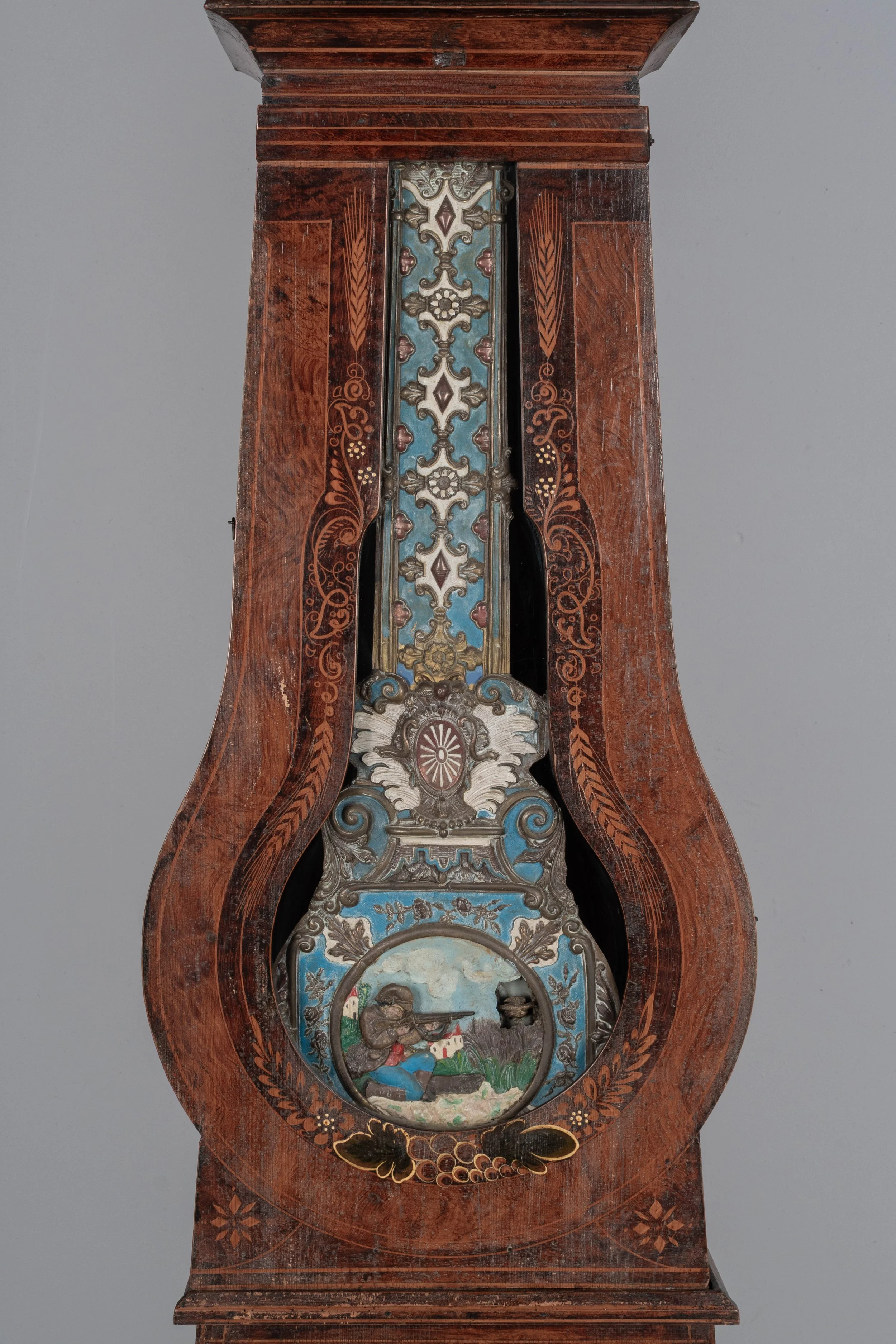 19th Century French Comtoise Grandfather Clock with Automated Pendulum