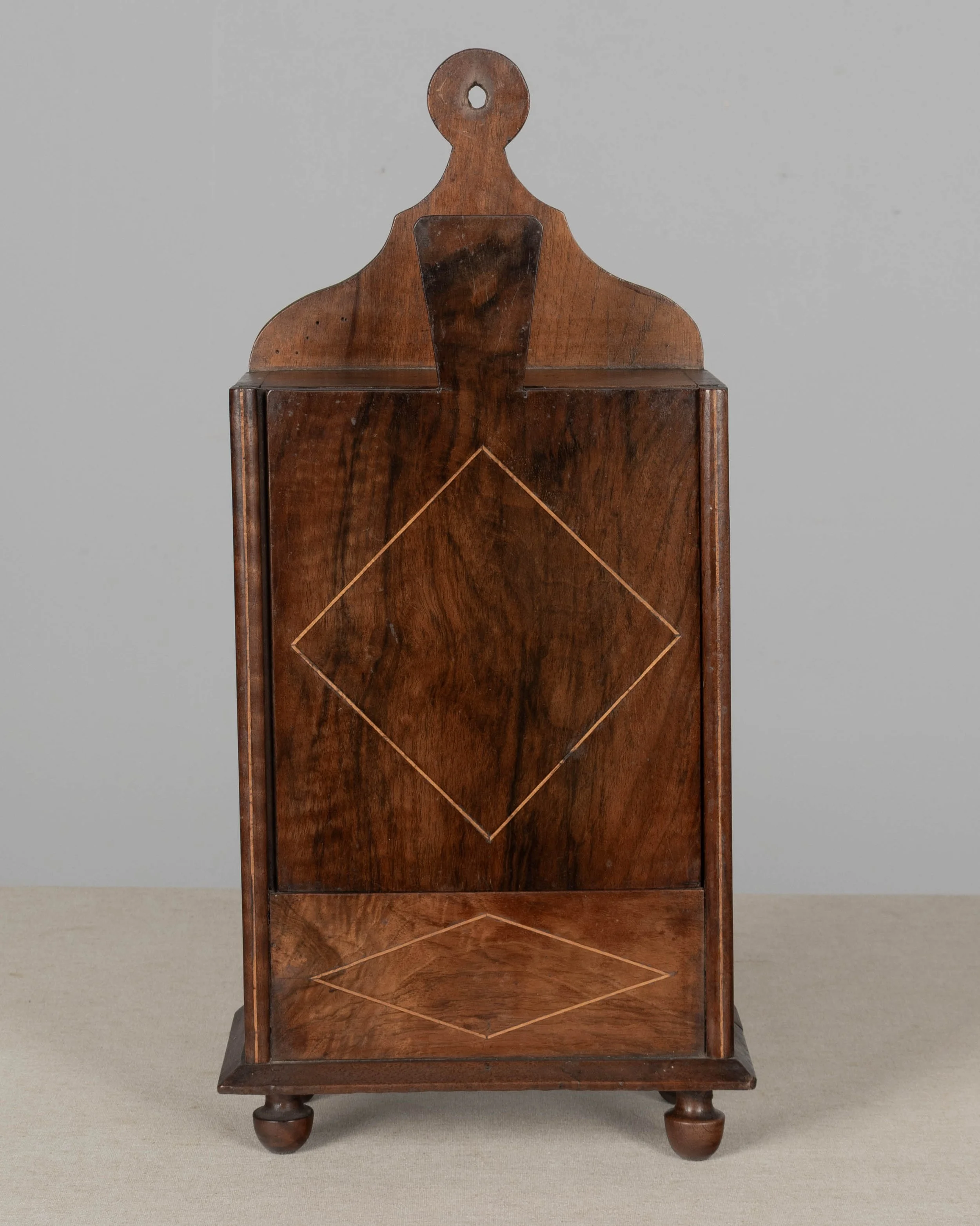 19th Century French Fariniere Box, Walnut Marquetry