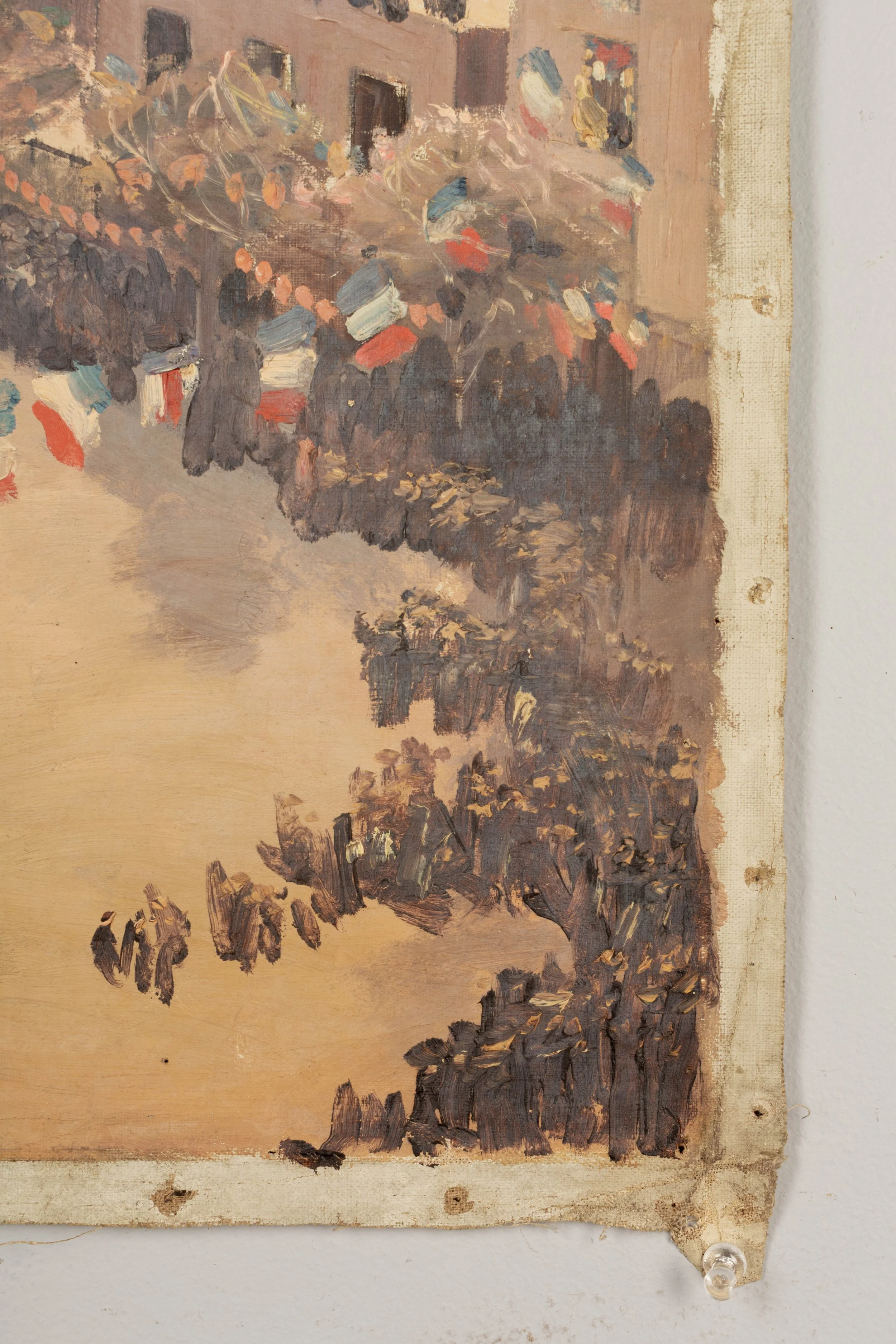 French Painting in the style of Lachenal's Funeral of Victor Hugo