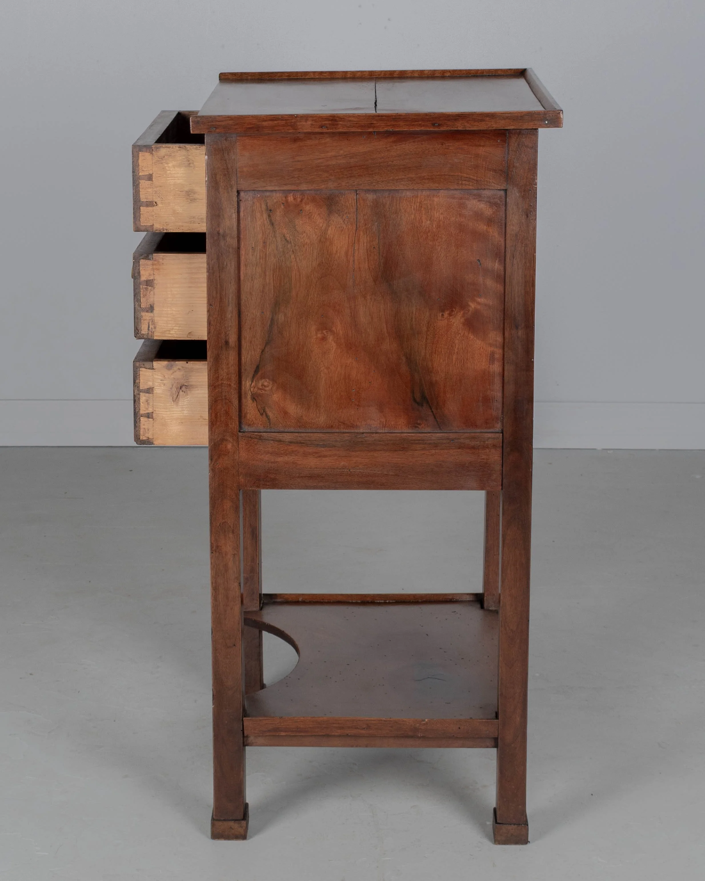 19th Century French Empire Walnut Side Table