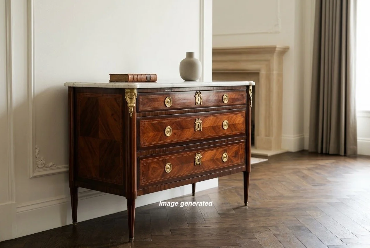 18th Century Louis XVI French Marquetry Commode