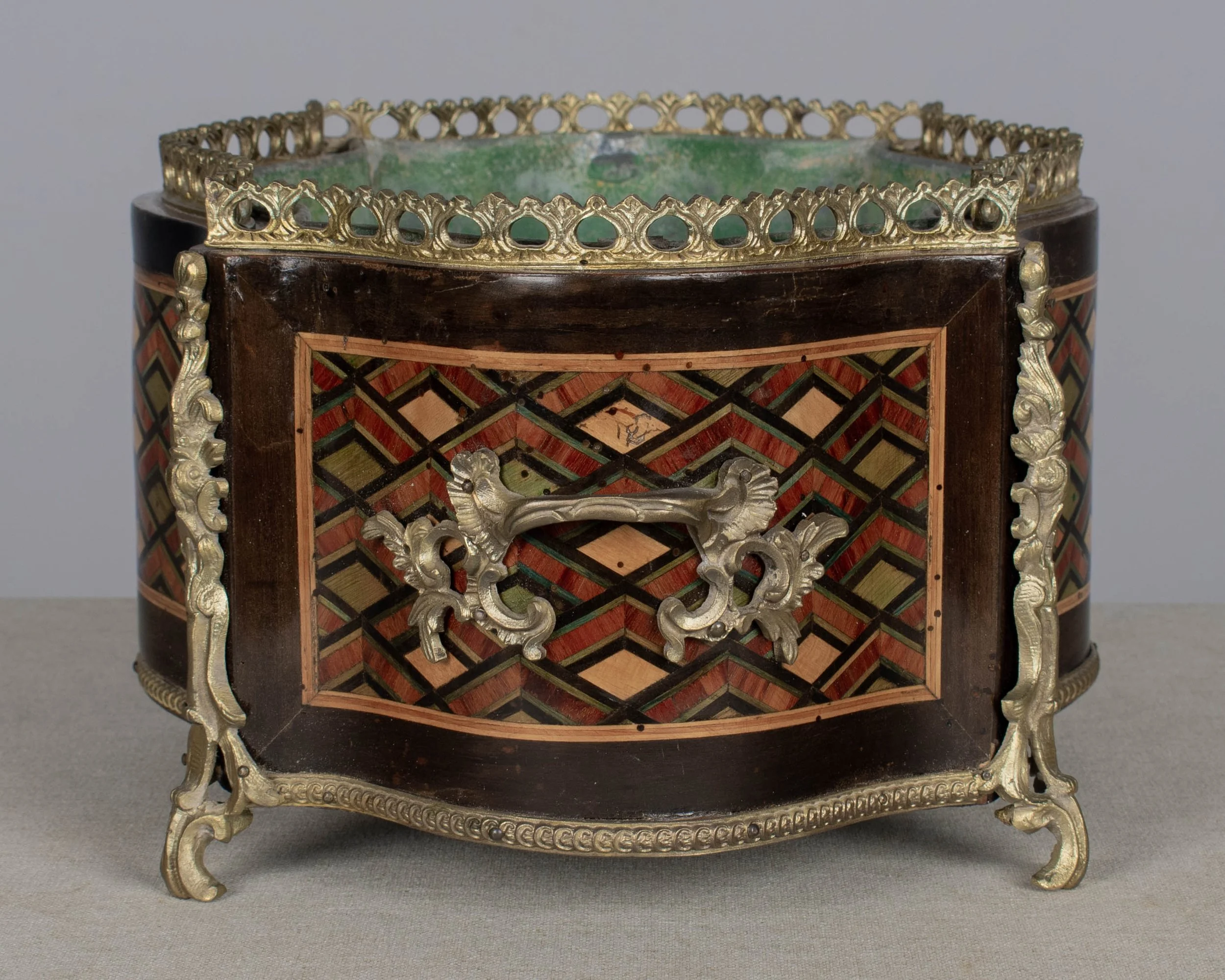 19th Century Napoleon III Marquetry Jardiniere or Planter