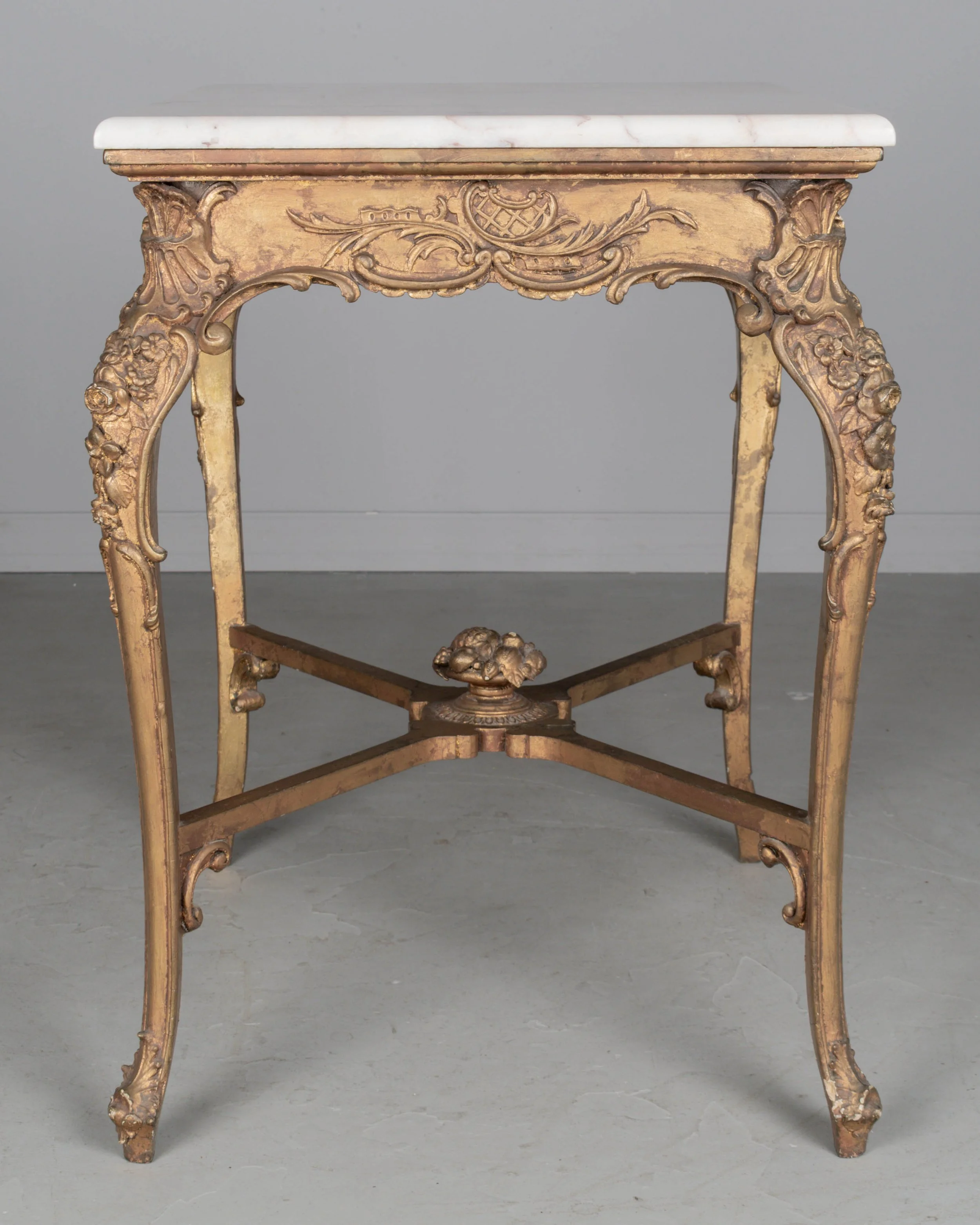 Louis XV Style French Onyx Top Table