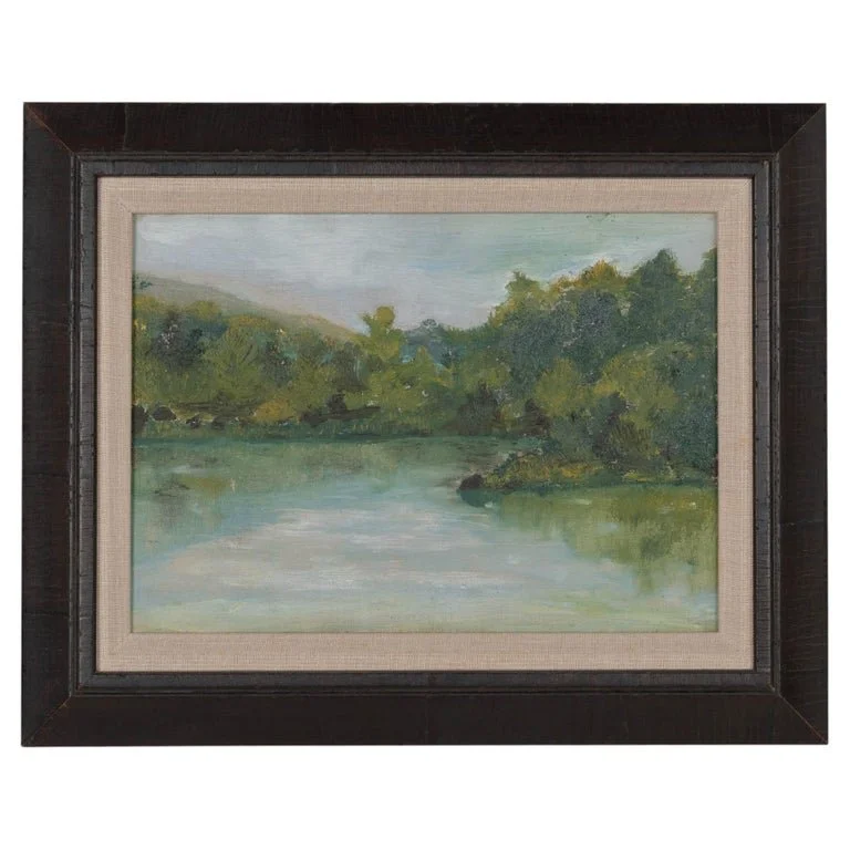 French Plein Air Landscape Oil Painting Framed
