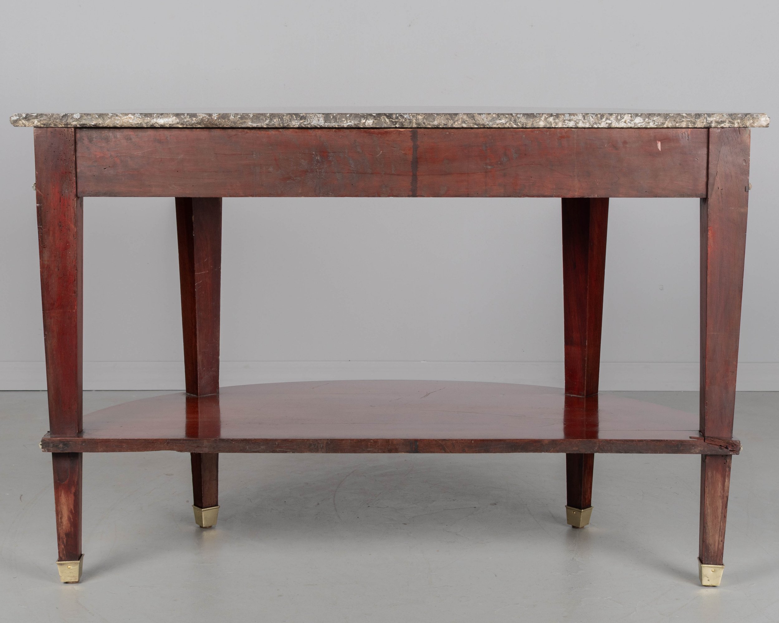19th Century Louis XVI Style French Demilune Console Table