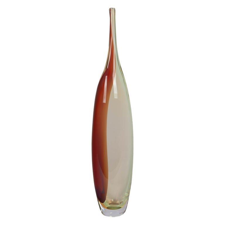 Kosta Boda Tobago Art Glass Bottle by Kjell Engman