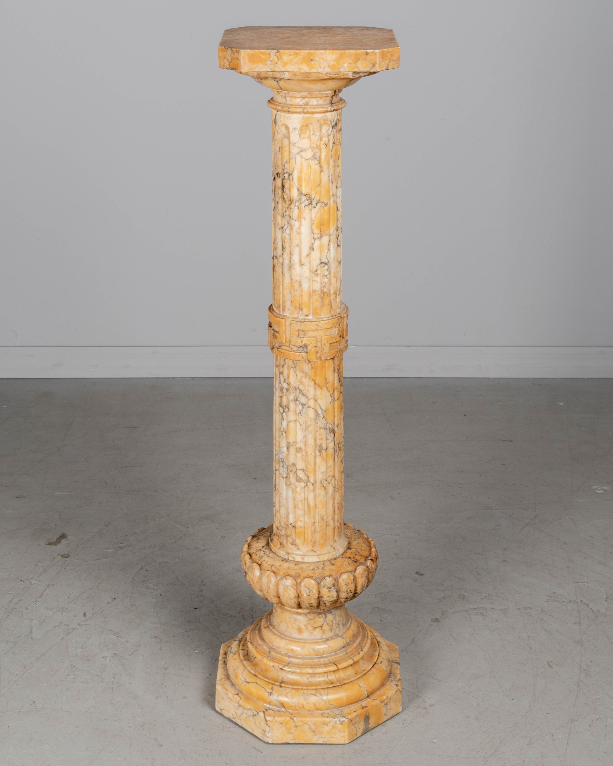 An early 20th century Italian Neoclassical style column pedestal,