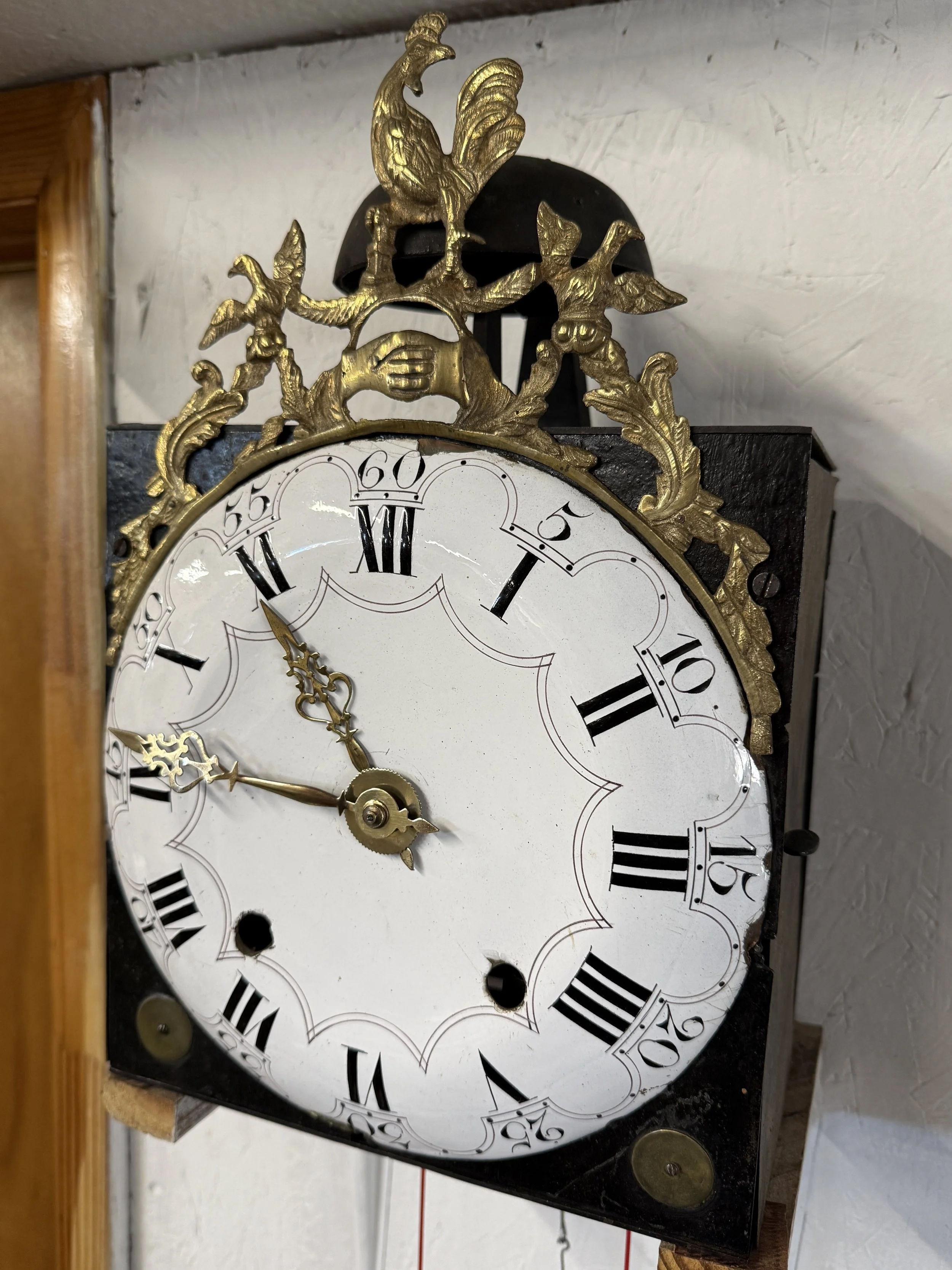 19th c. French Morbier Clock or Tall Case Movement