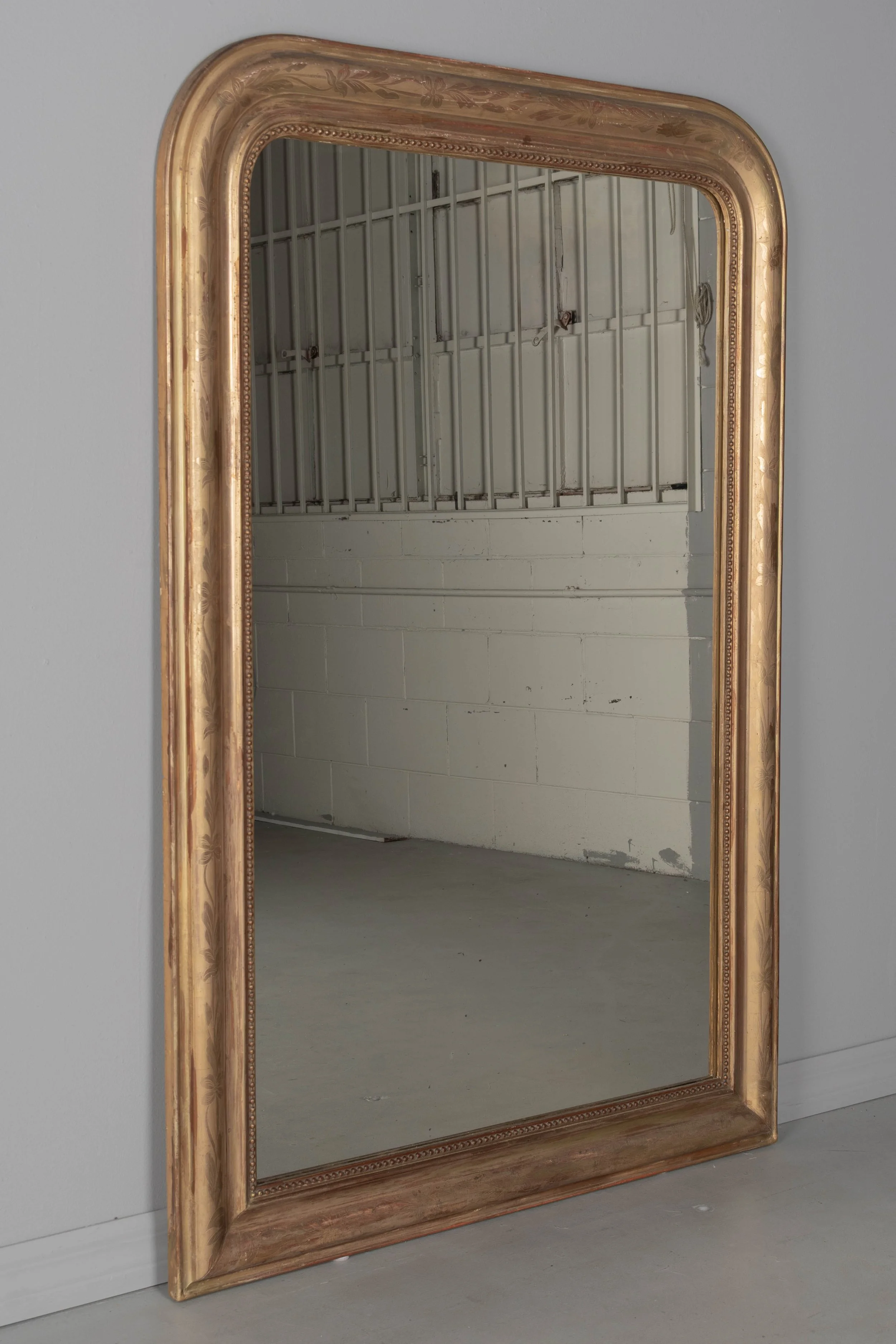 19th Century French Louis Philippe Style Gilded Mirror